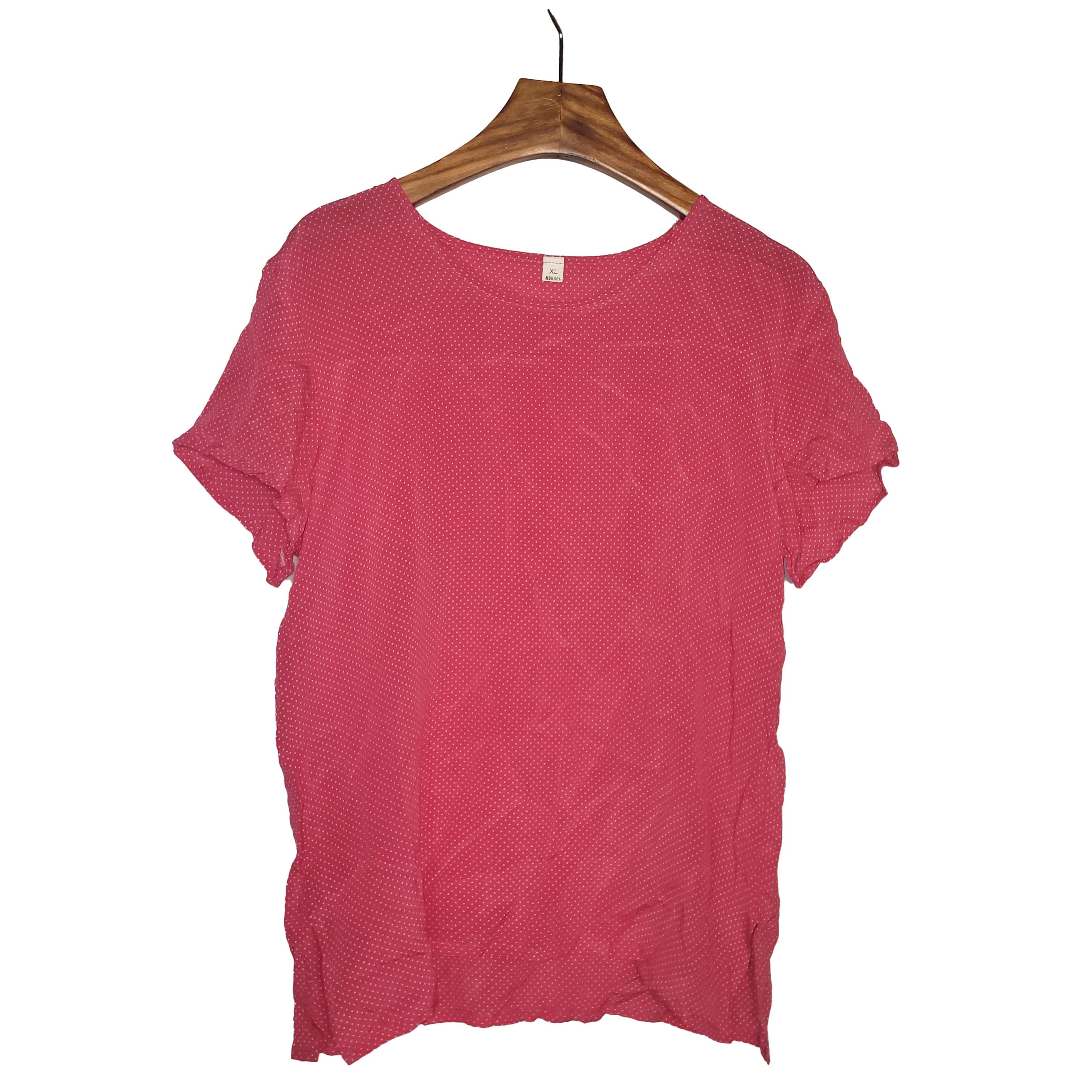 Other Women's 100% Silk Short Sleeve Top T-Shirt SAE334 Size S / US 4 / IT 40 - 1 Thumbnail