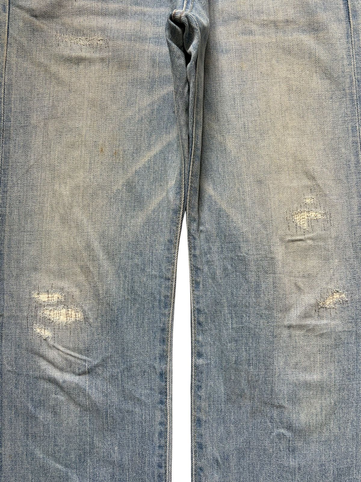 Eternal Vintage Eternal Deep Blue Selvedge Distressed Jeans Size 31" - 3 Thumbnail