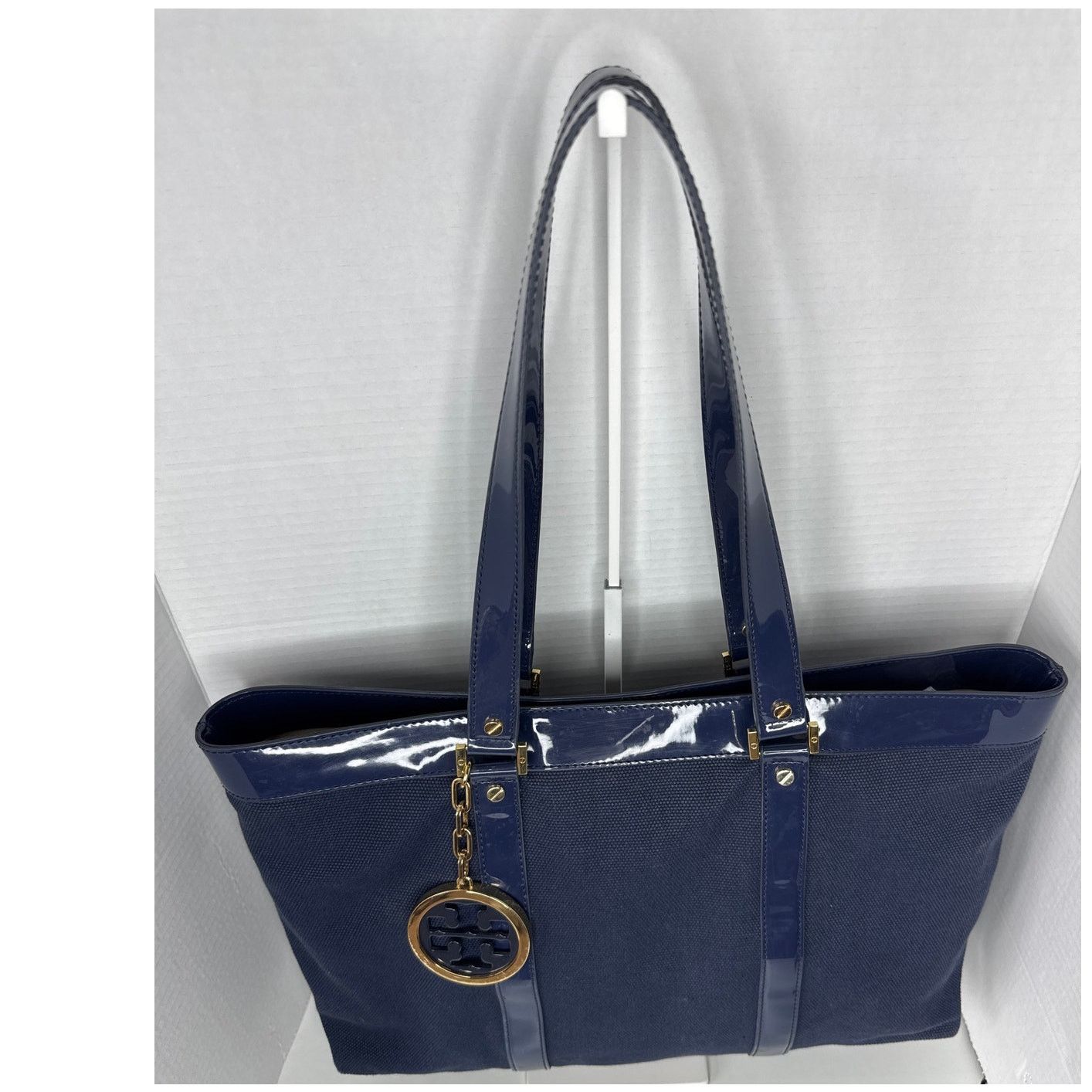 Tory Burch Tory Burch Canvas Jane Tote navy leather Shoulder Bag Size ONE SIZE - 5 Thumbnail