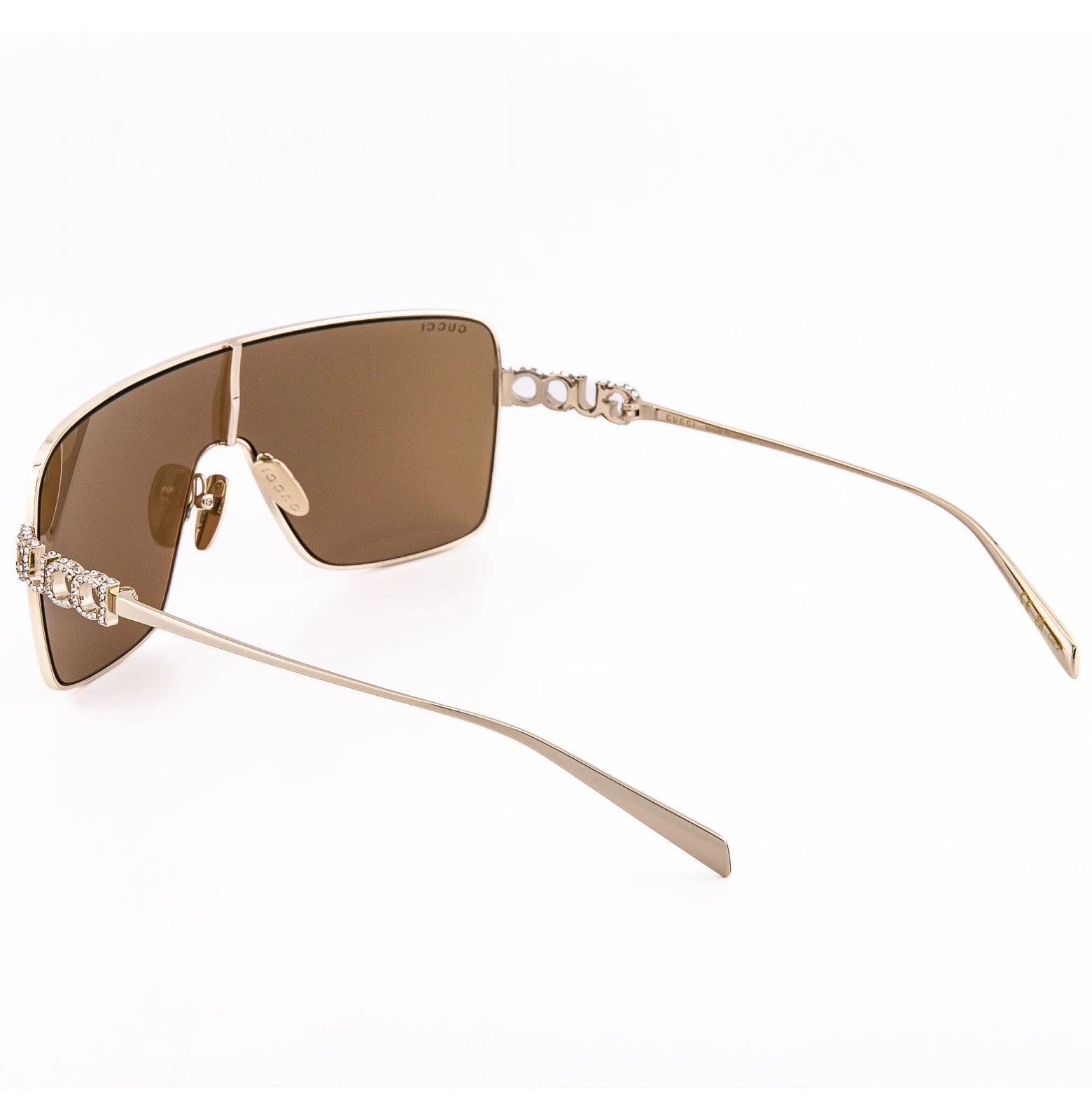 Gucci GUCCI 1936 Gg1936S Gold Brown Crystal Logo Unisex Metal 003 Size ONE SIZE - 2 Thumbnail