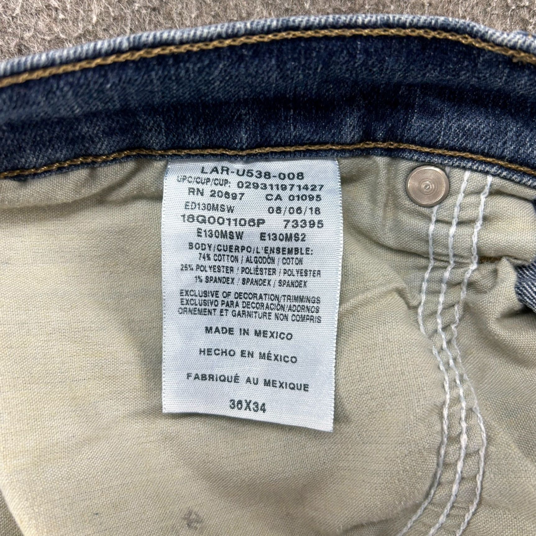 Dickies Dickies Jeans Mens 36x34 Blue Straight Leg Relaxed Fit Dark Wash Denim Jeans Regular 5-Pocket Mens<|vq_13216|> Size US 36 / EU 52 - 7 Thumbnail