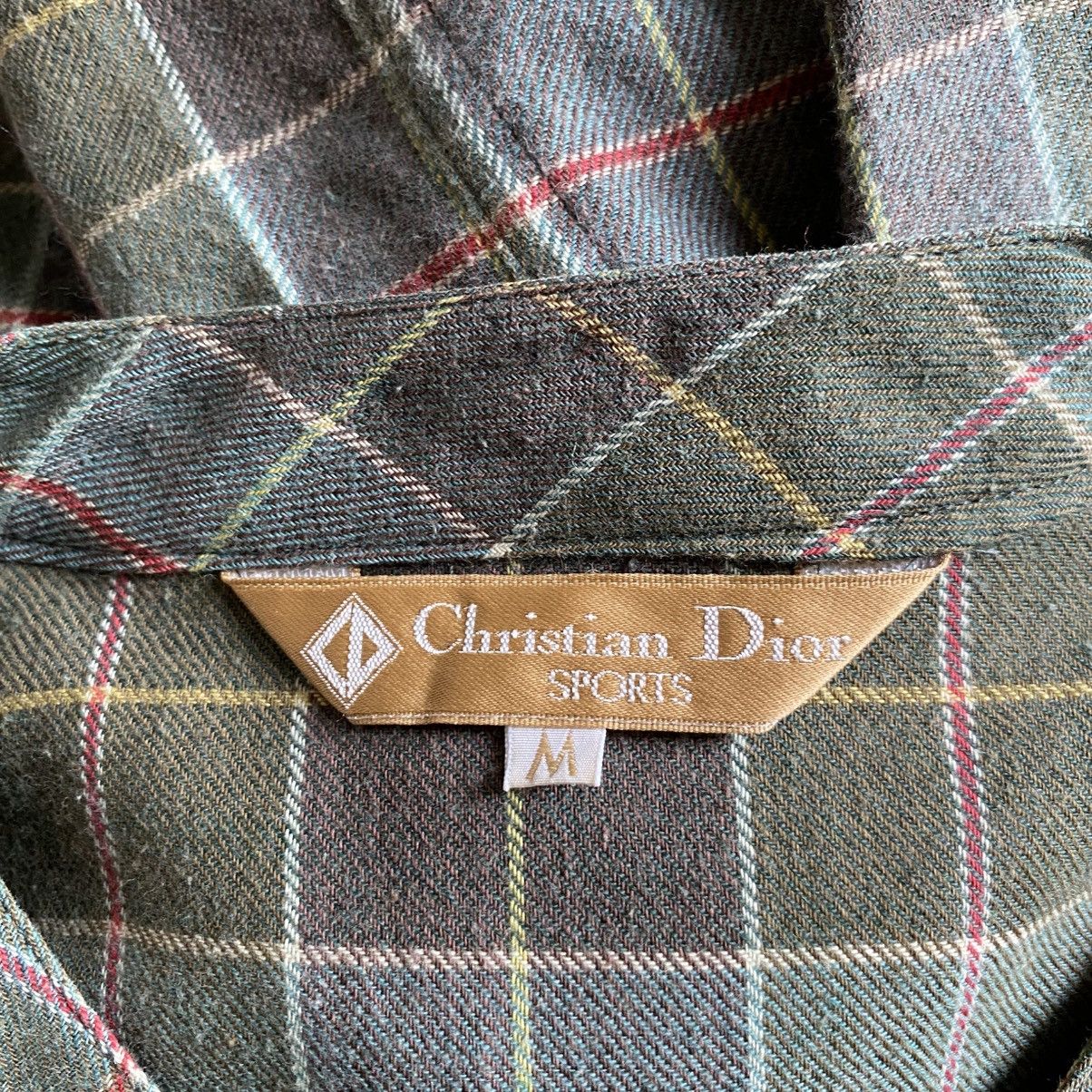 Dior Christian Dior Vintage Green Checkered Long Sleeve Shirt Size M / US 6-8 / IT 42-44 - 11 Thumbnail