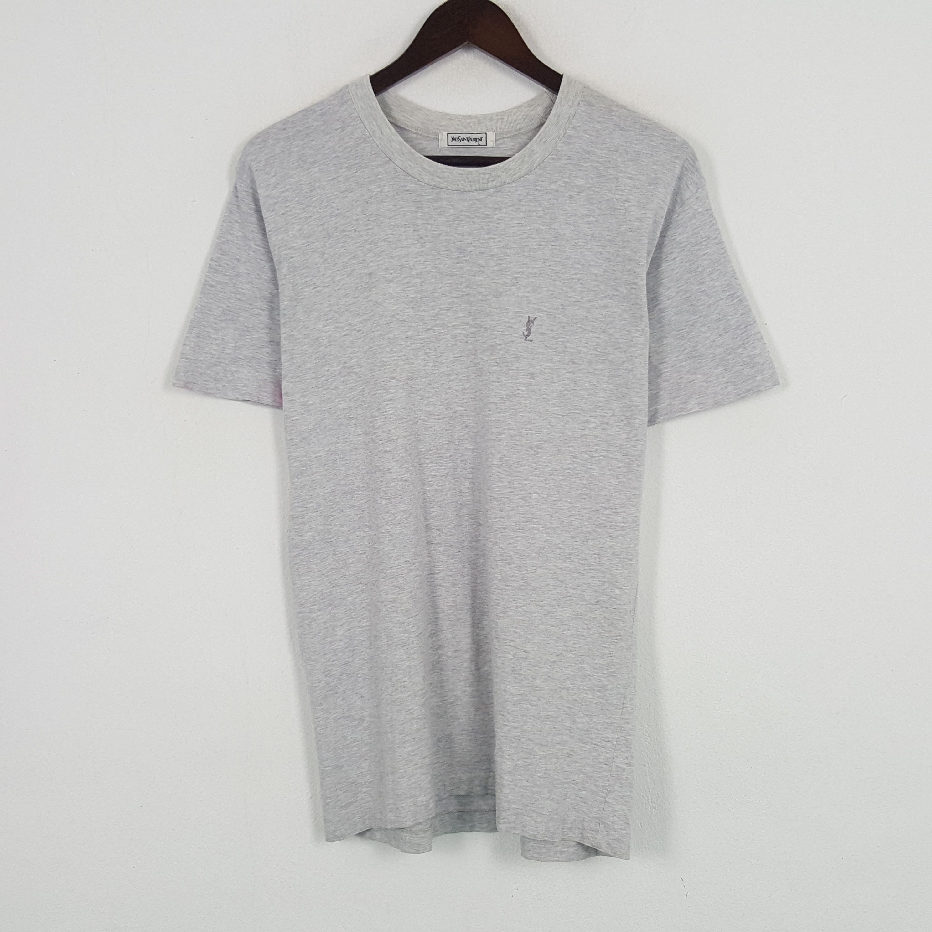 Vintage × Yves Saint Laurent Vintage Yves Saint Laurent Embroidery Logo Tshirt Size US M / EU 48-50 / 2 - 1 Thumbnail