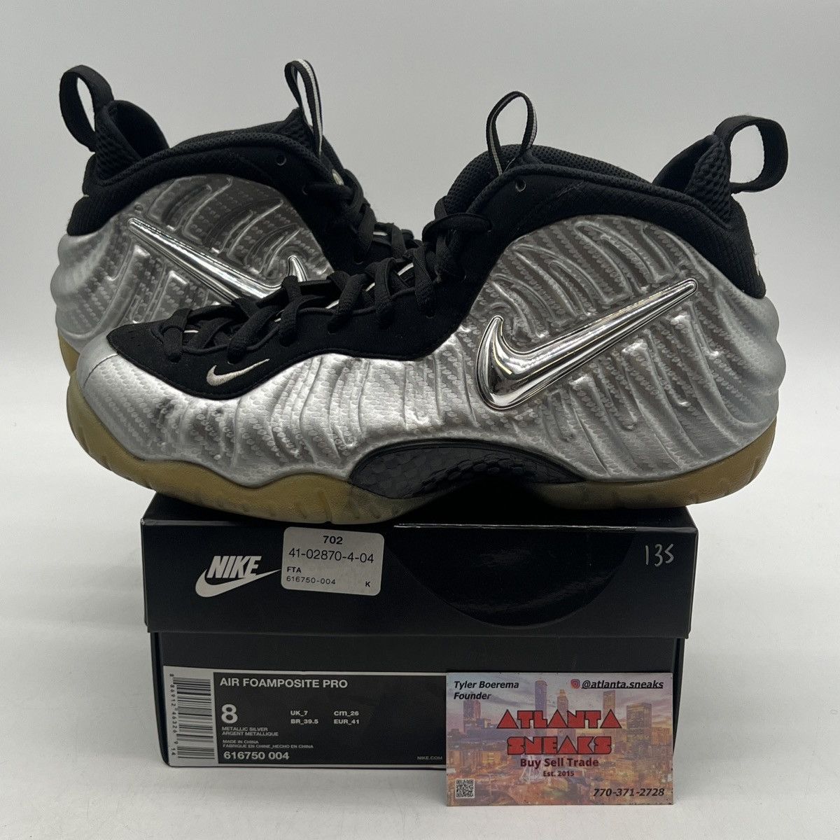 Nike Air Foamposite pro silver surfer Size US 8 / EU 41 - 1 Thumbnail