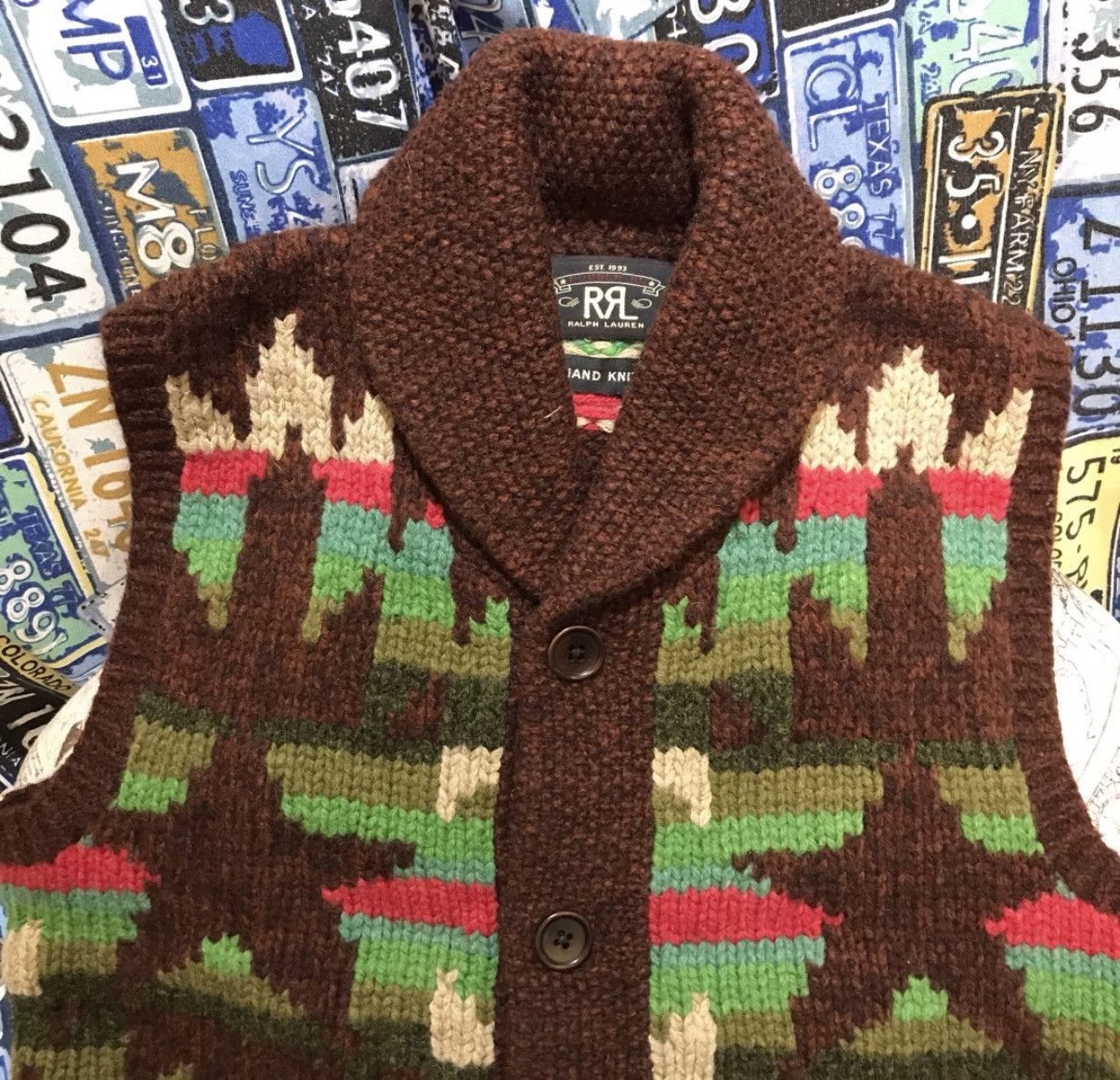 Ralph Lauren RRL Ralph Lauren Wool & Silk Blend Vest K22 Size US S / EU 44-46 / 1 - 5 Thumbnail