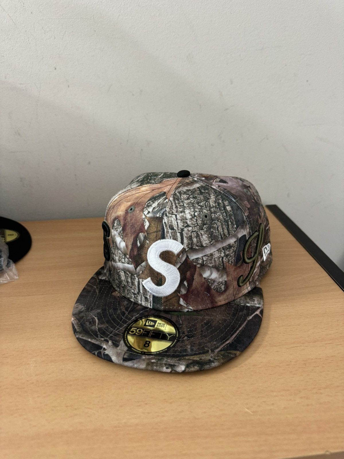 Pre-owned Supreme Multi S Logo New Era Fitted Cap Camo Size 8 In Green