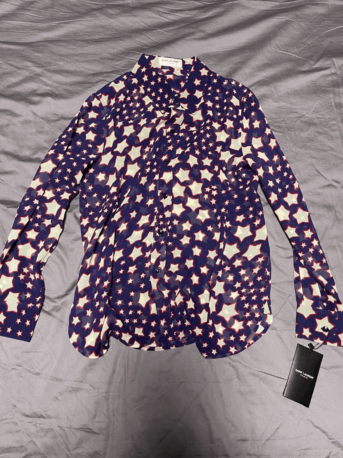 Saint Laurent Paris F44 Saint Laurent Paris 15SS Stars Pattern Shirt Size US M / EU 48-50 / 2 - 1 Thumbnail