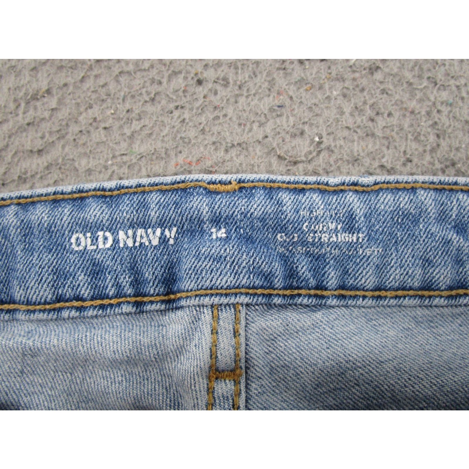 Old Navy Old Navy Jeans Womens Size 14 Straight 5-Pocket Denim Cotton Stretch High Rise Blue Jeans Size 36" / US 14 / IT 50 - 4 Thumbnail