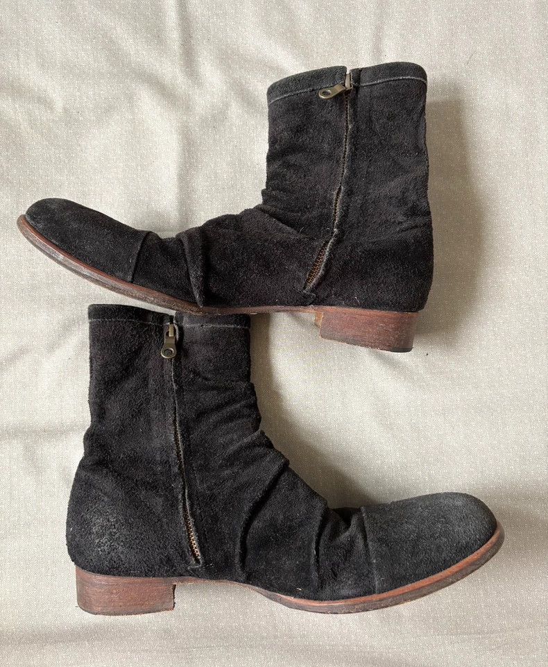 Yohji Yamamoto Vintage Alfredo Bannister Suede Ankle Boots-2506 Size US 8.5 / IT 38.5 - 7 Thumbnail
