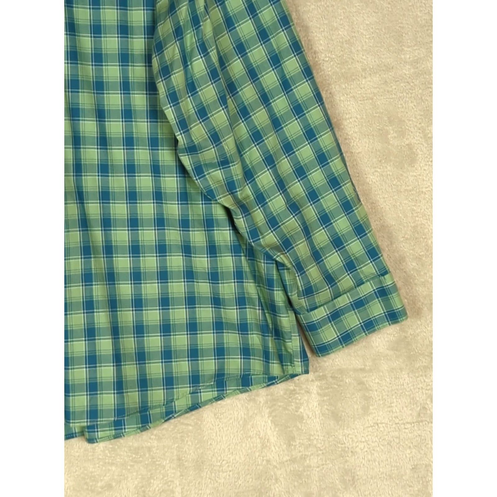 Vintage L.L. Bean Traditional Fit Shirt XXL Green Plaid Long Sleeve Button-Up Mens Big & Tall Size US XXL / EU 58 / 5 - 6 Thumbnail