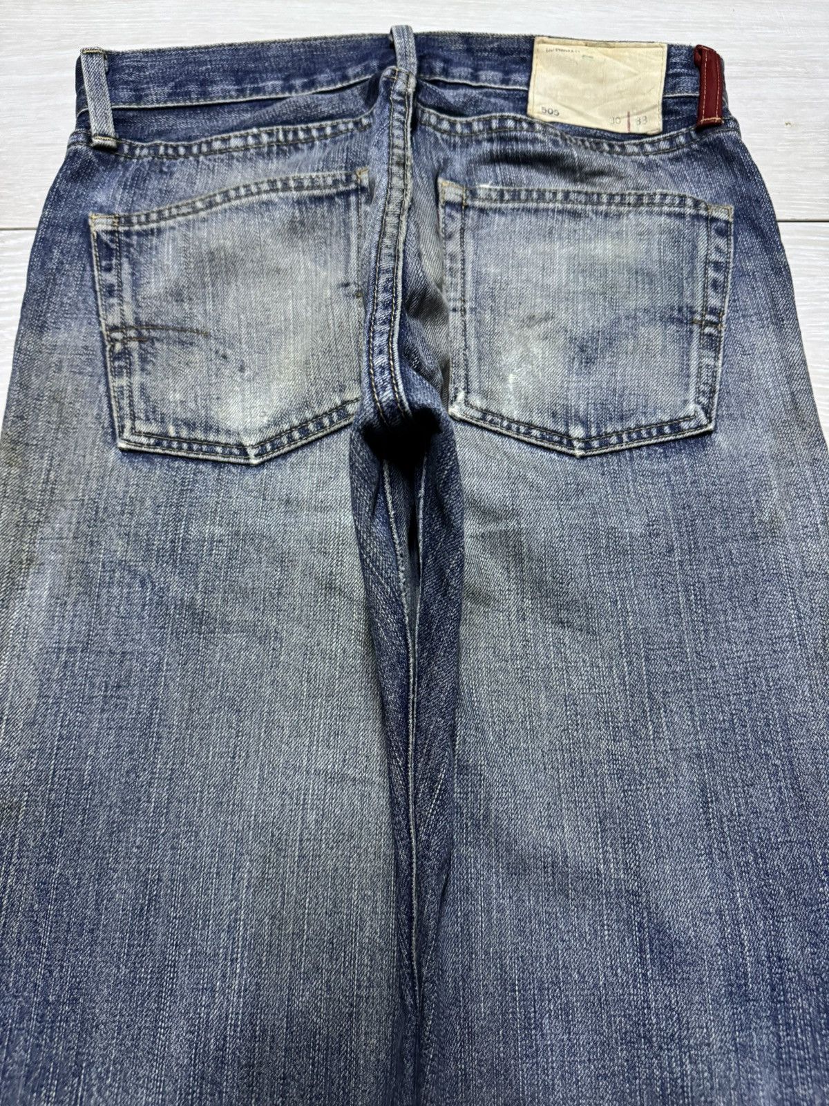 Levi's Levis 505 Mud Wash Nice Faded Distressed Straight Jeans Size US 28 / EU 44 - 4 Thumbnail