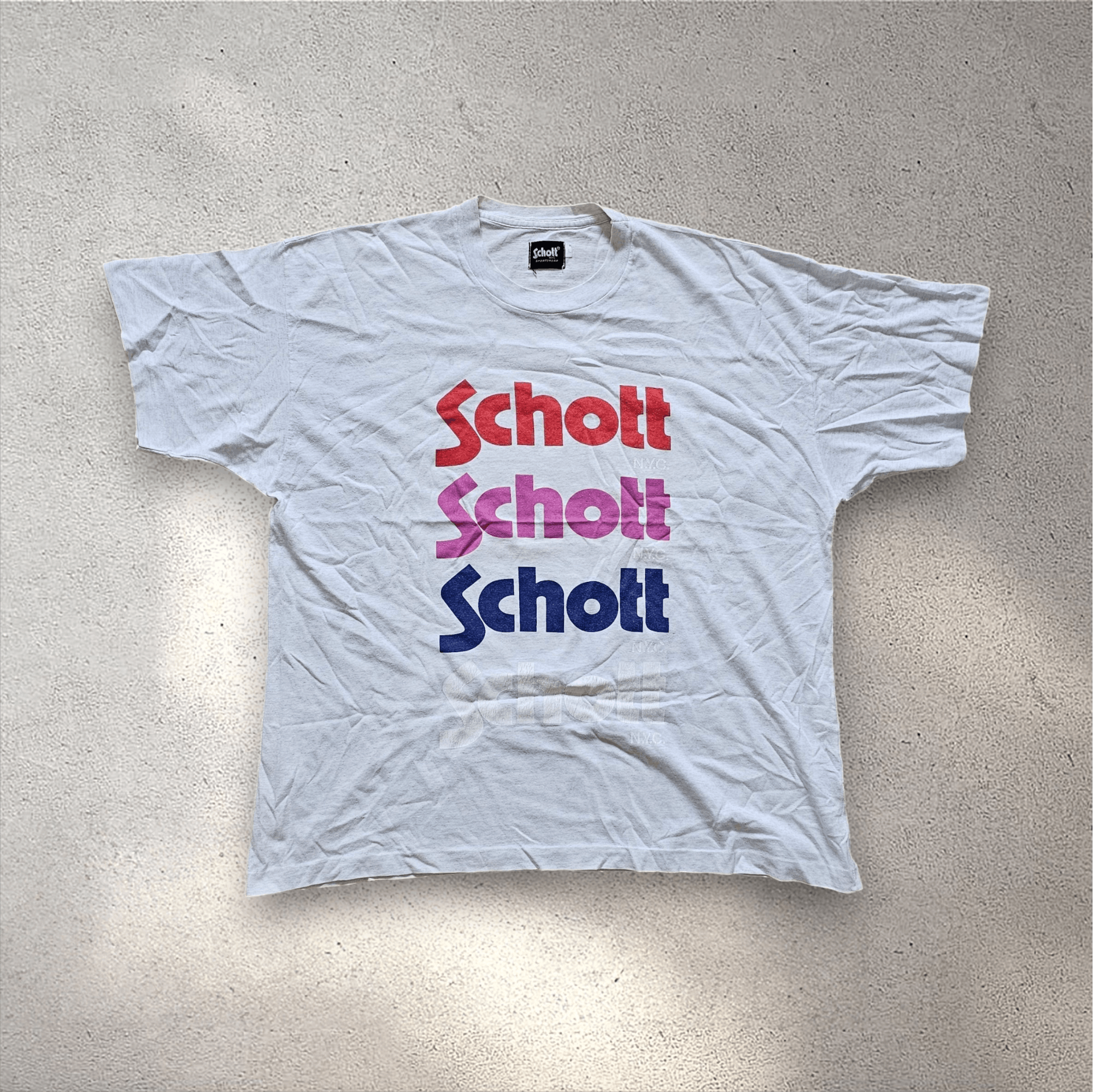 Schott × Vintage Schott N.Y.C Vintage Singlestitch Tee Size US L / EU 52-54 / 3 - 1 Thumbnail