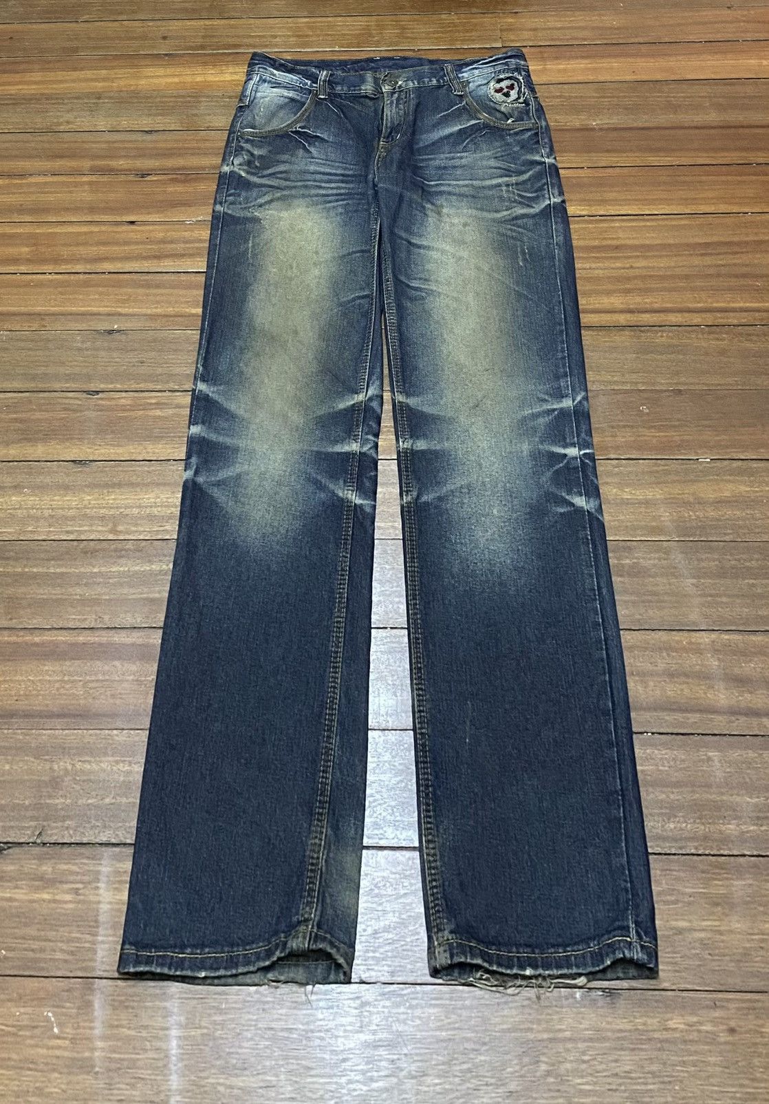 Japanese Brand Very Rare Design Vintage Japanese Brand Jeans 1990s Size US 35 - 1 Thumbnail
