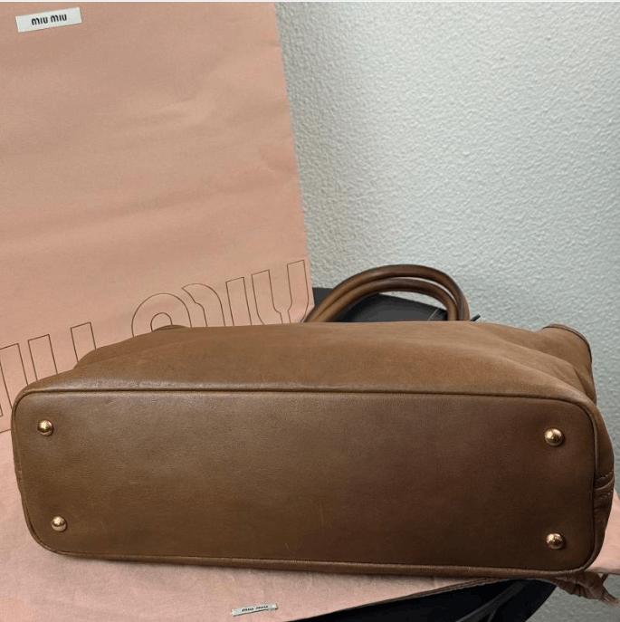 Miu Miu Miu Miu Oak Nappa Leather Top Handle Bag Size ONE SIZE - 3 Thumbnail