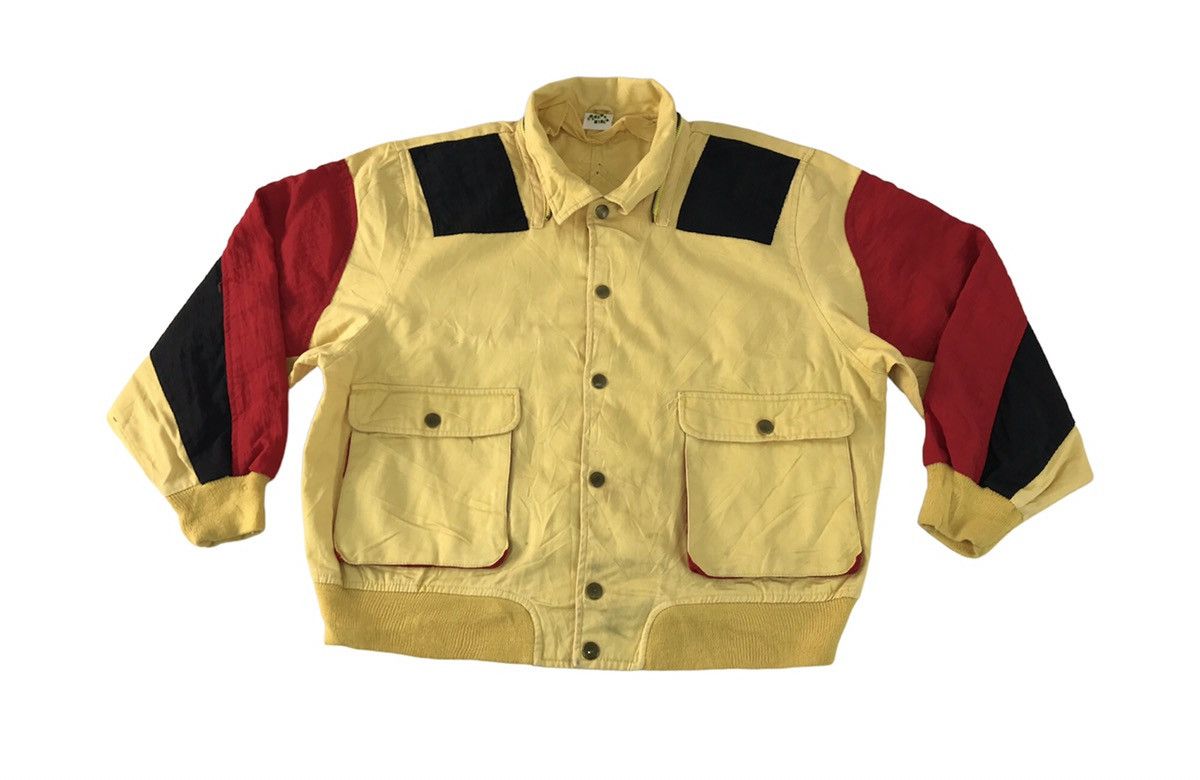 image of Vintage 90's College Field Whami Staff Jacket Double Pocket Style in Yellow, Men's (Size Large)