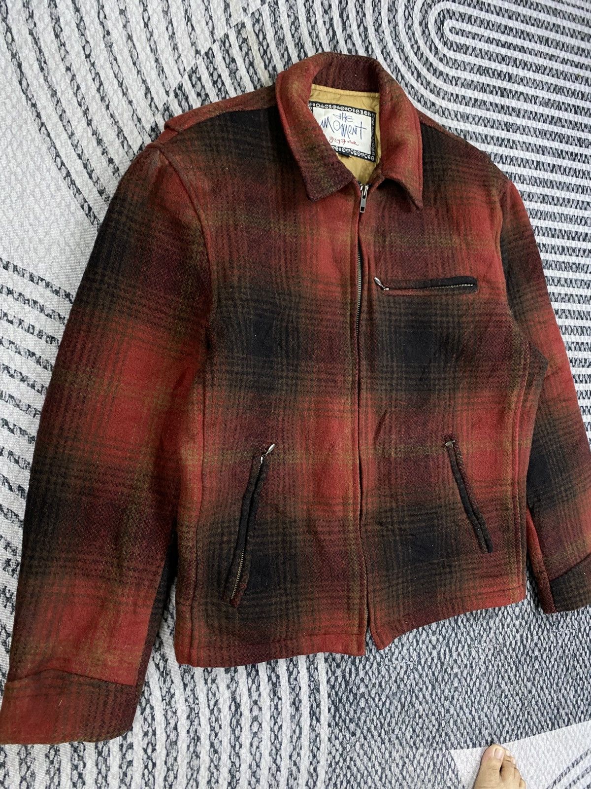 Hysteric Glamour Vintage The Moment Red Black Checked Zip-Up Jacket Size US M / EU 48-50 / 2 - 3 Thumbnail