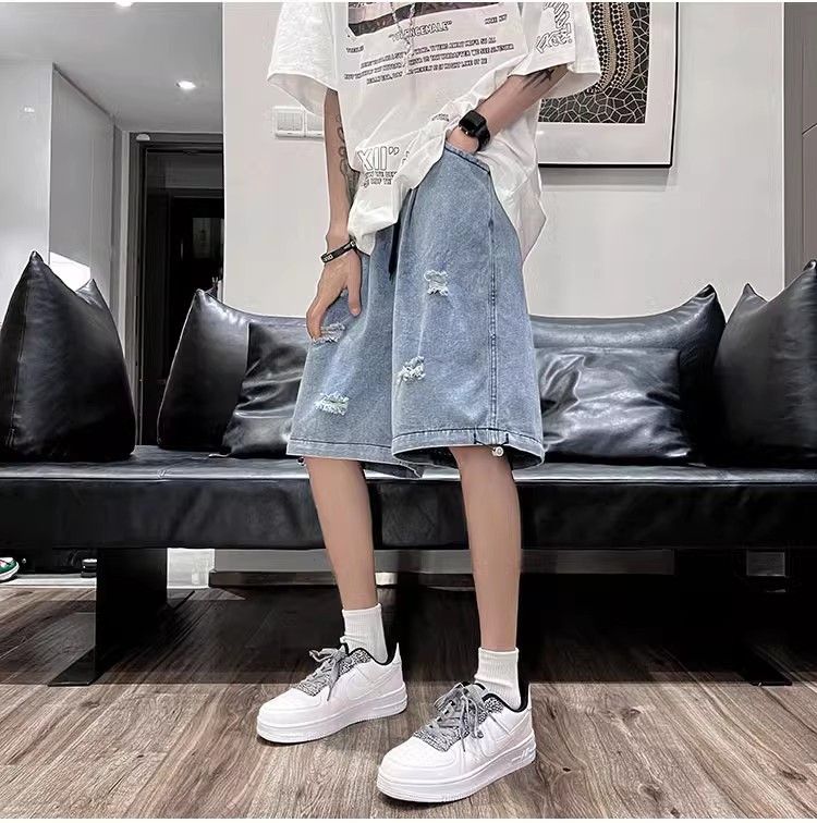 Japanese Brand × Jean Straight and loose ripped jeans Size US 32 / EU 48 - 2 Thumbnail