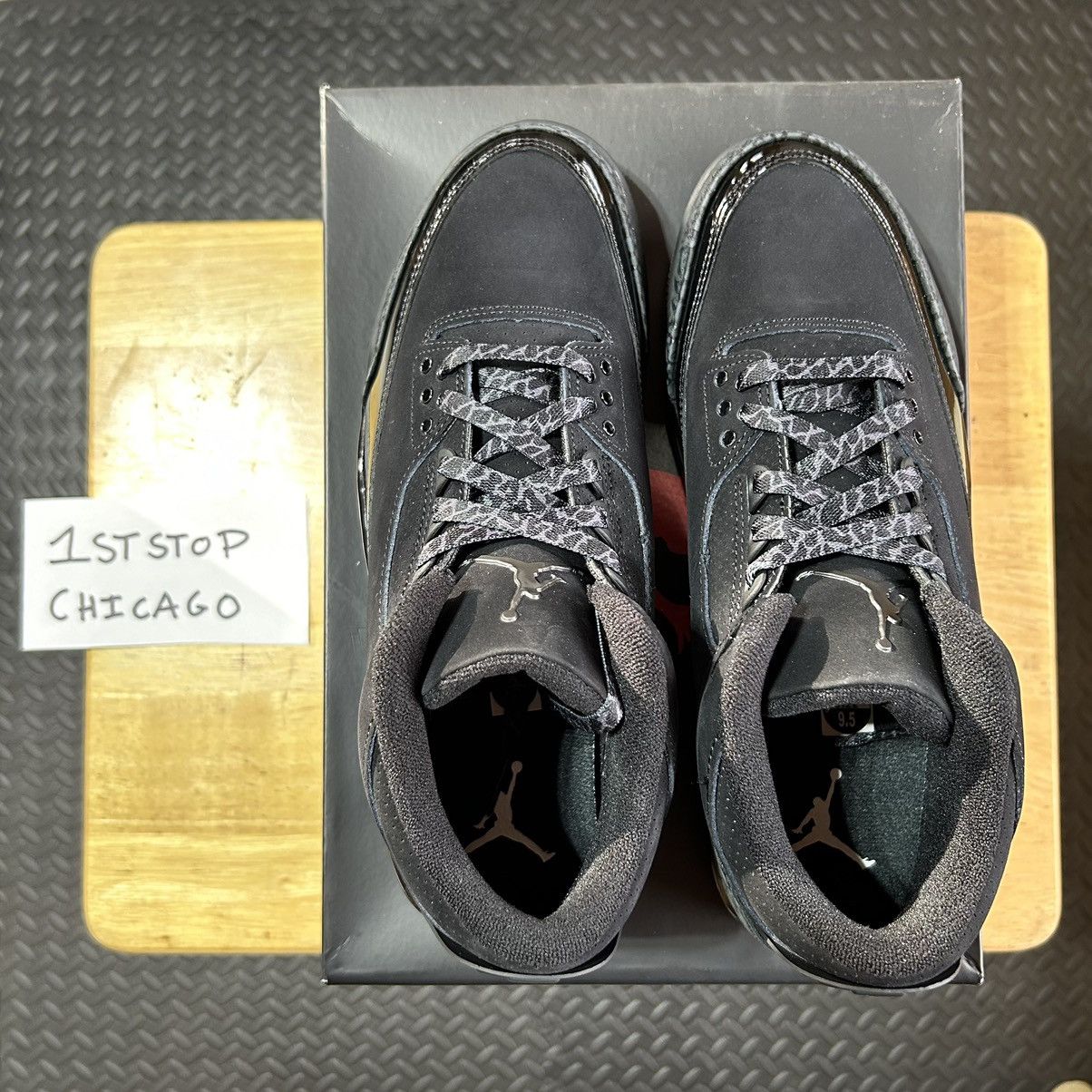 Designer × Jordan Brand × Nike Air Jordan 3 Retro Black Cat 2025 Size 9.5 NEW Authentic Size US 9.5 / EU 42-43 - 4 Thumbnail