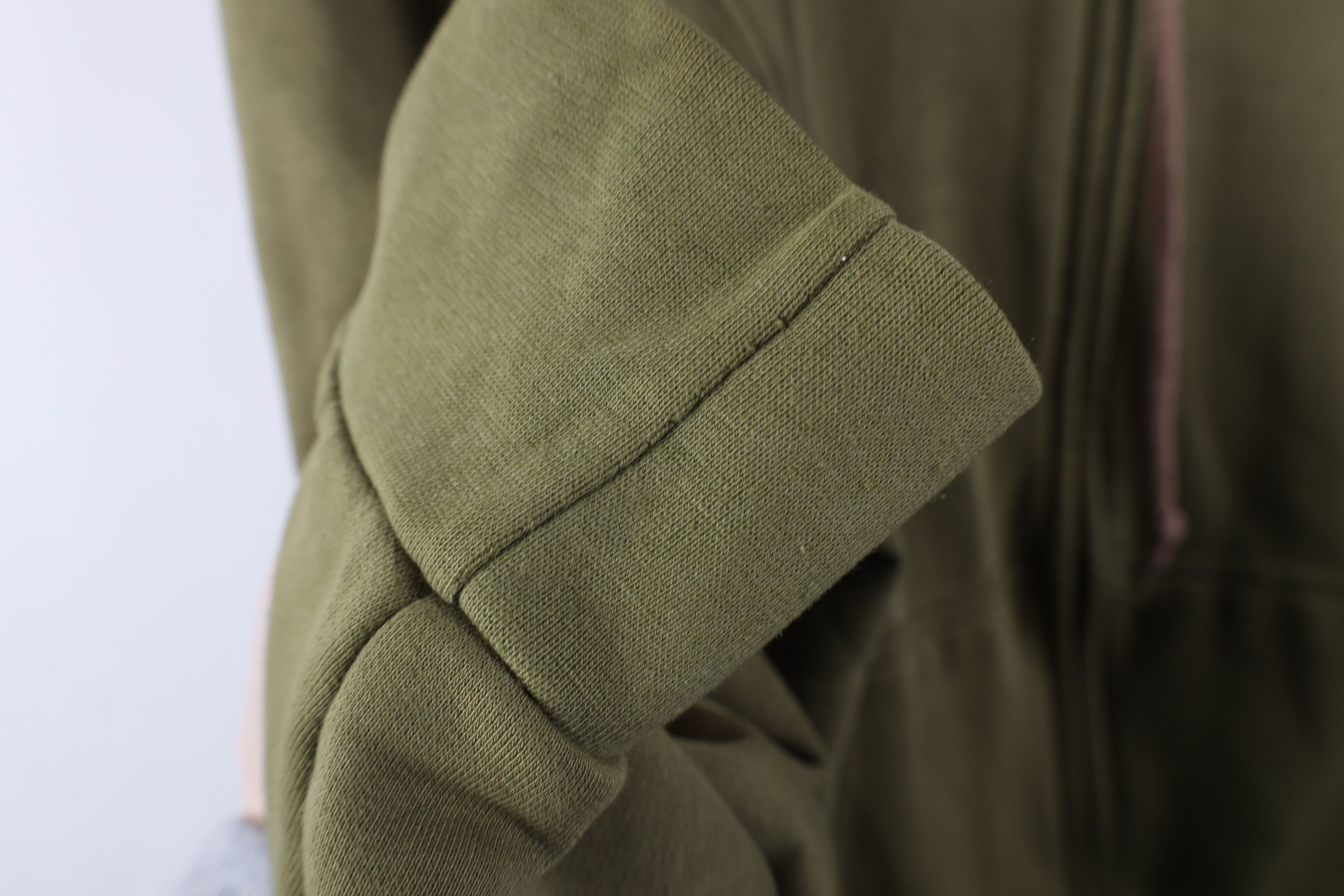 Vintage Vintage 90s Y2K Streetwear Waffle Knit Lined Full Zip Hoodie Size US XL / EU 56 / 4 - 6 Thumbnail