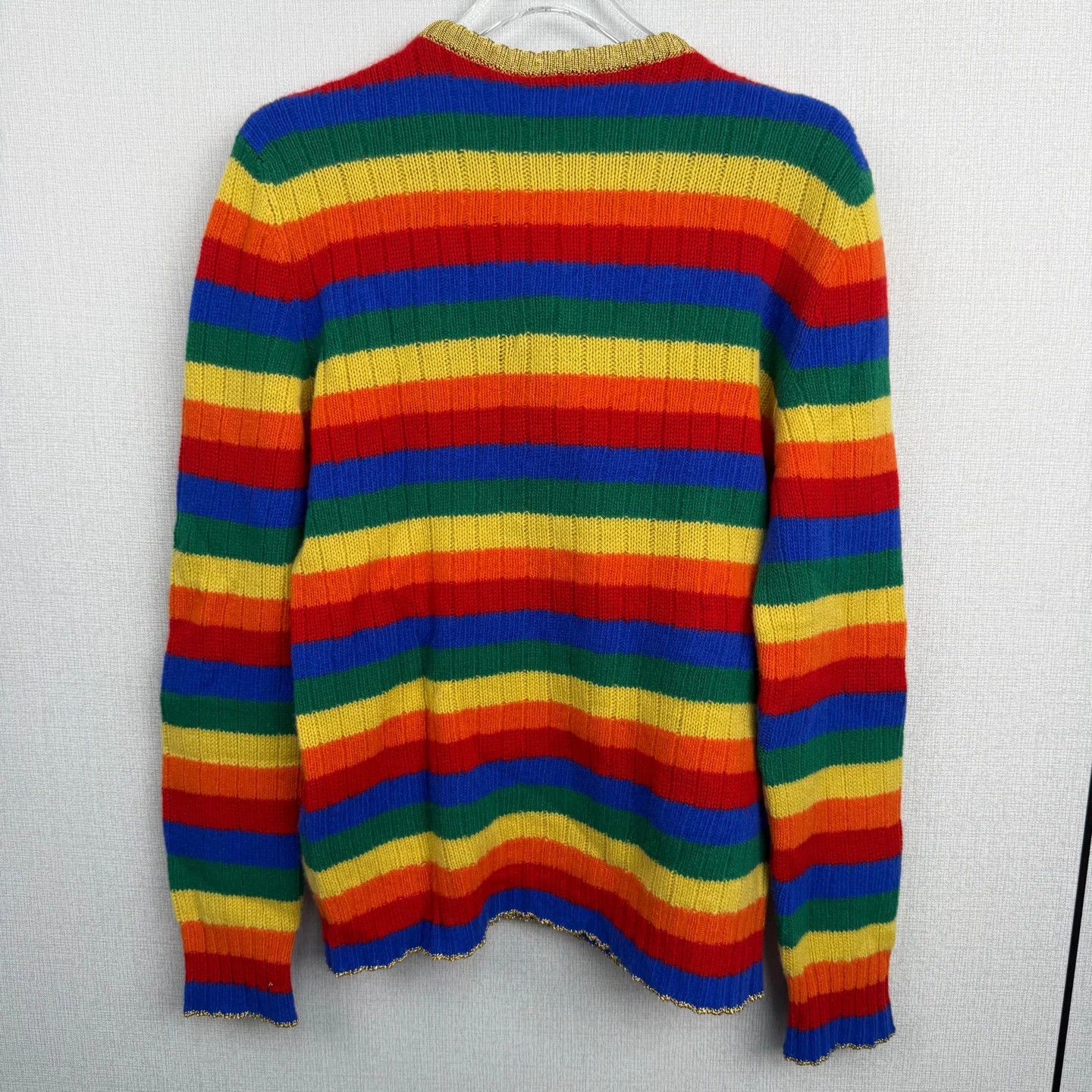 Gucci tt0079 Gucci Rainbow Bear Wool Knit Sweater, Size M, 99% New Size US M / EU 48-50 / 2 - 2 Thumbnail