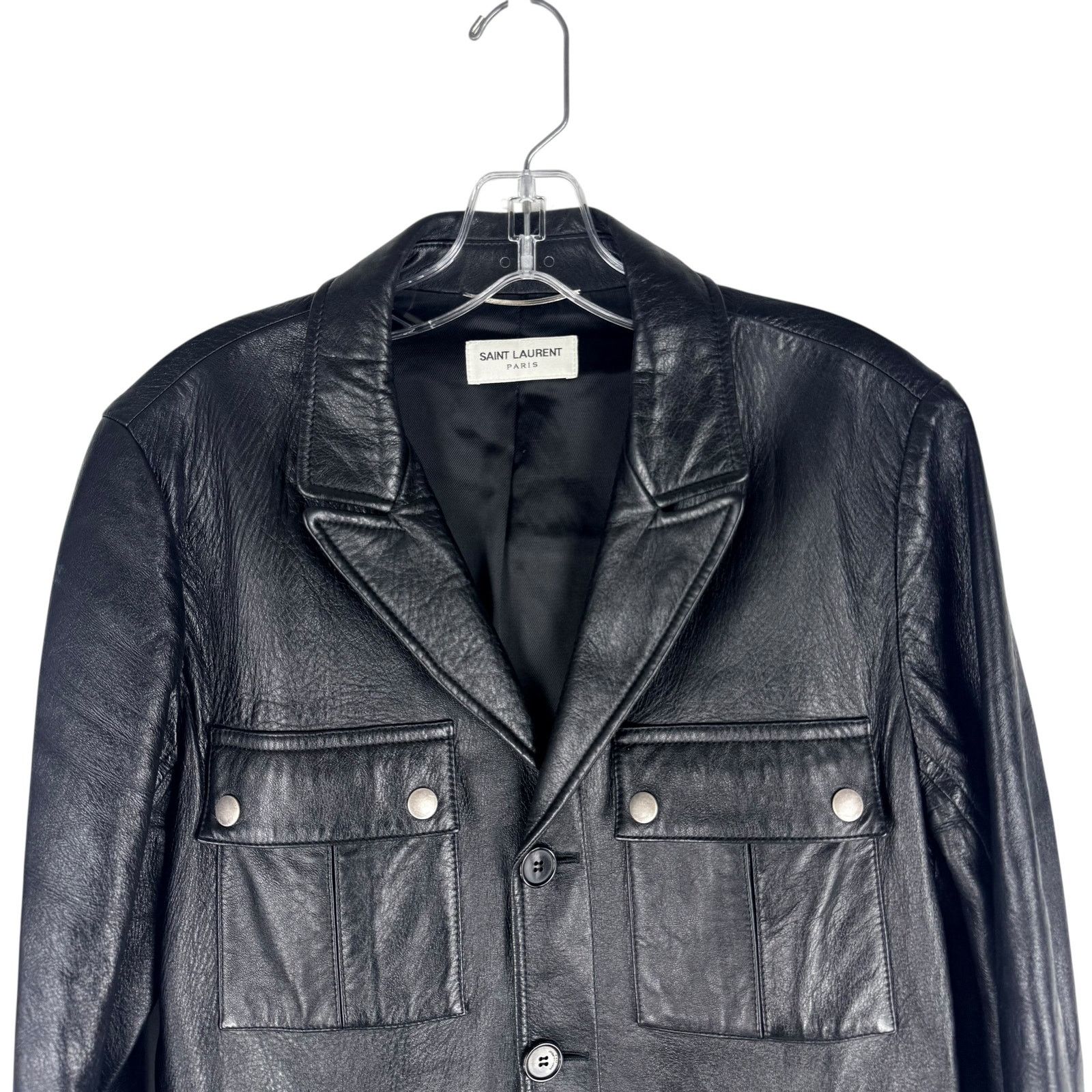 Saint Laurent Paris Saint Laurent Saharienne Lambskin Leather Belted Jacket Size US M / EU 48-50 / 2 - 3 Thumbnail