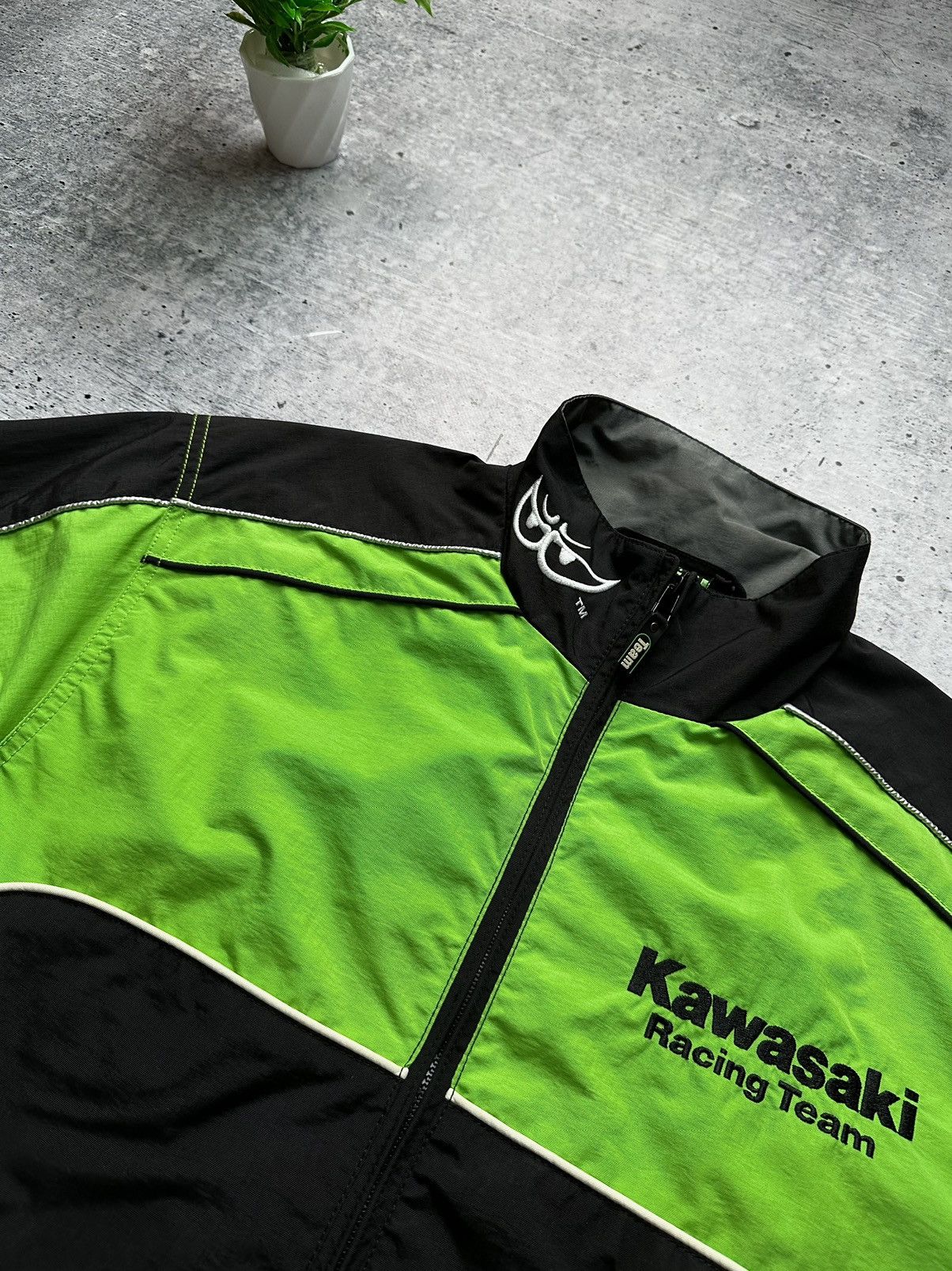 Other Vintage Kawasaki Team Eckl 2003 Racing Motogp Jacket Size US S / EU 44-46 / 1 - 7 Thumbnail