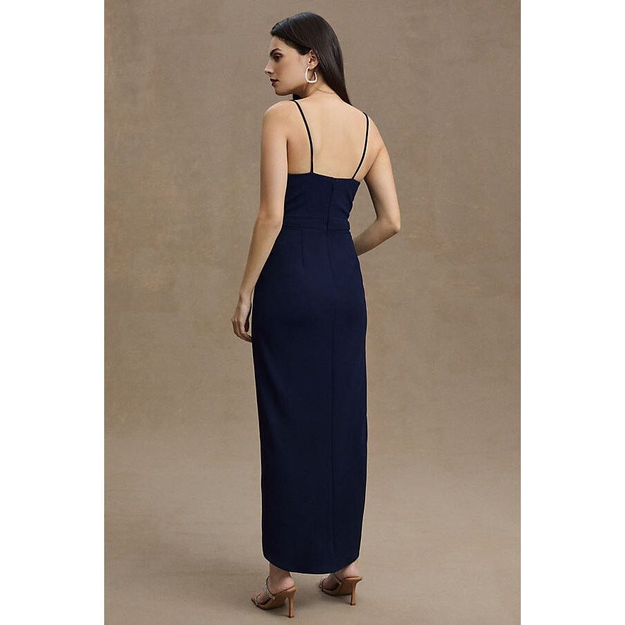 Anthropologie New BHLDN Lyra V-Neck Faux-Wrap Stretch Crepe Dress $198 22 Size 3XL / US 20-22 - 3 Thumbnail