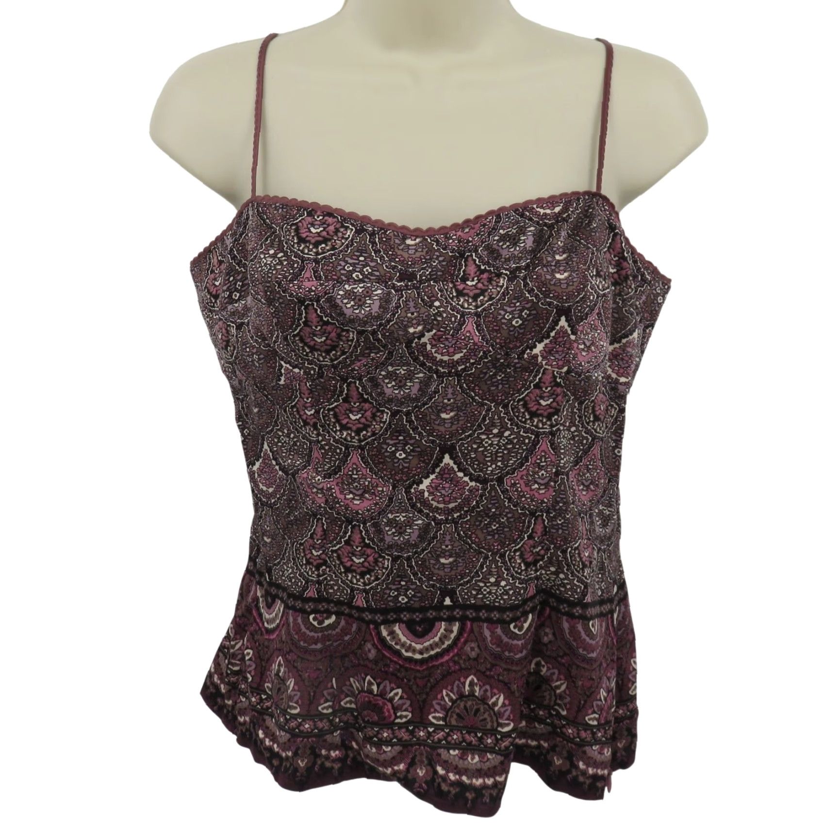 Elie Tahari Elie Tahari Shirt Tank Top Women Small Purple Spaghetti Strap Silk Blend Tank Top Shirt Blouse Size S / US 4 / IT 40 - 2 Thumbnail