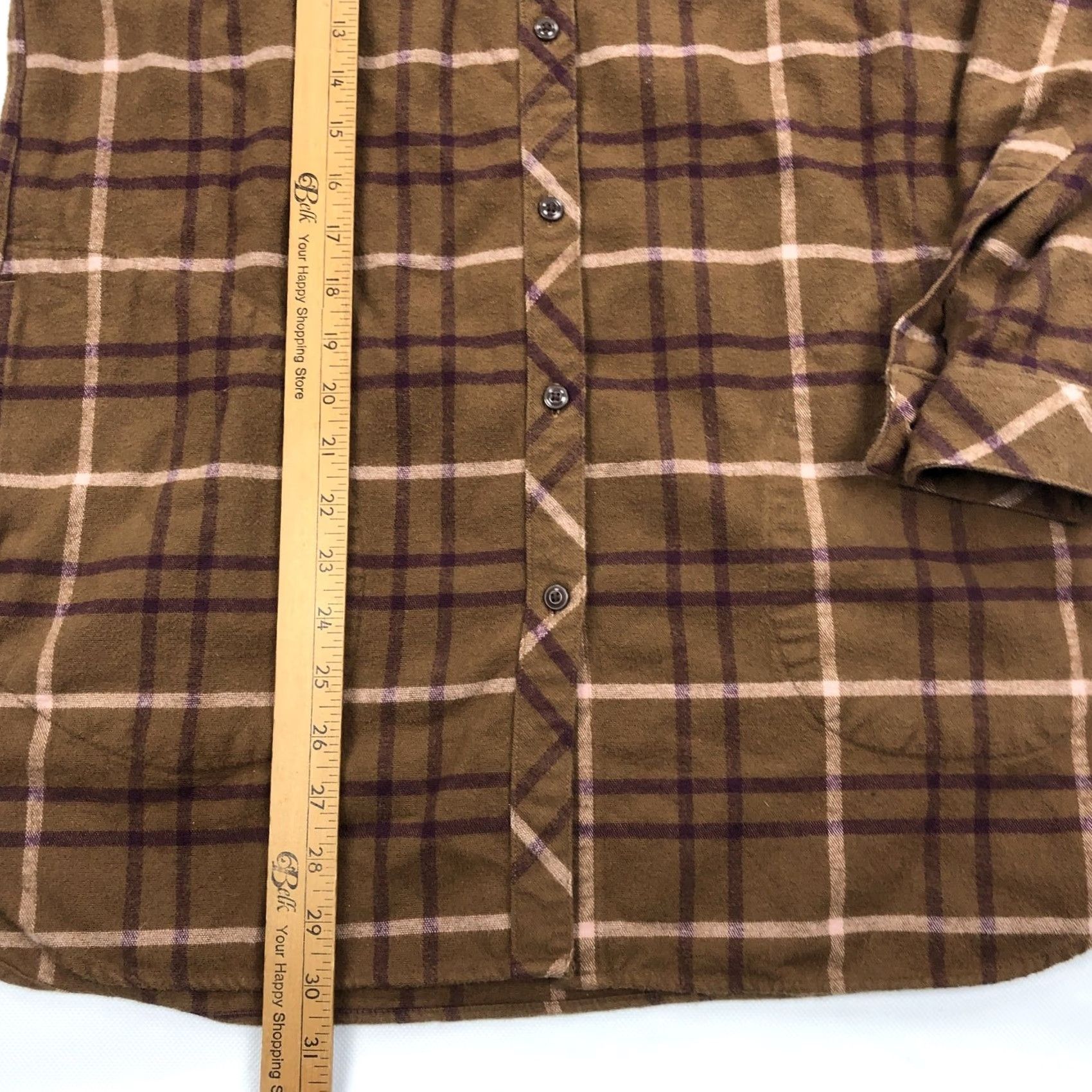 Vintage VINTAGE L.L.Bean Signature Archive Shirt Women M Brown Plaid Flannel Button-Up Size M / US 6-8 / IT 42-44 - 4 Thumbnail