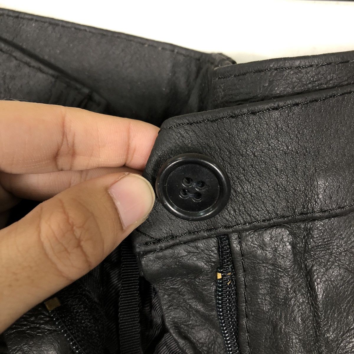 Genuine Leather 🔥90’s Soft Genuine Leather Pants Issey Miyake Japan Size US 26 / EU 42 - 10 Thumbnail