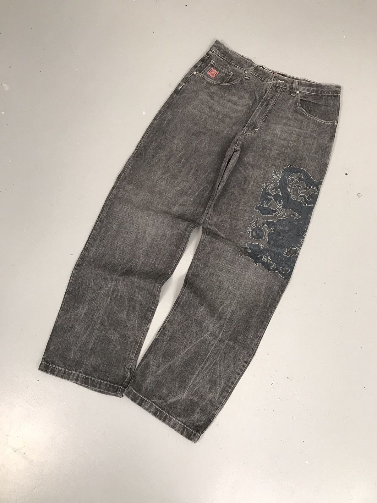 Vintage Vintage lot29 crazy big print denim Size US 36 / EU 52 - 2 Thumbnail