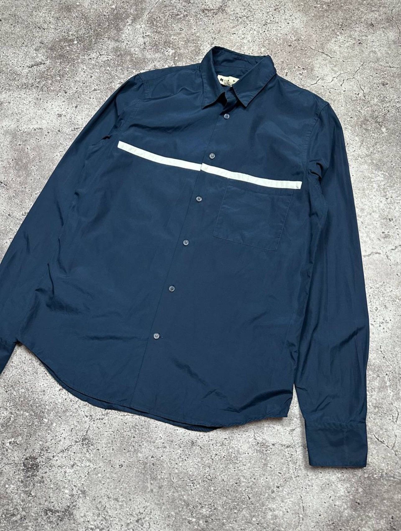 Marni MARNI Blue Pocket Casual Shirt Size US M / EU 48-50 / 2 - 3 Thumbnail