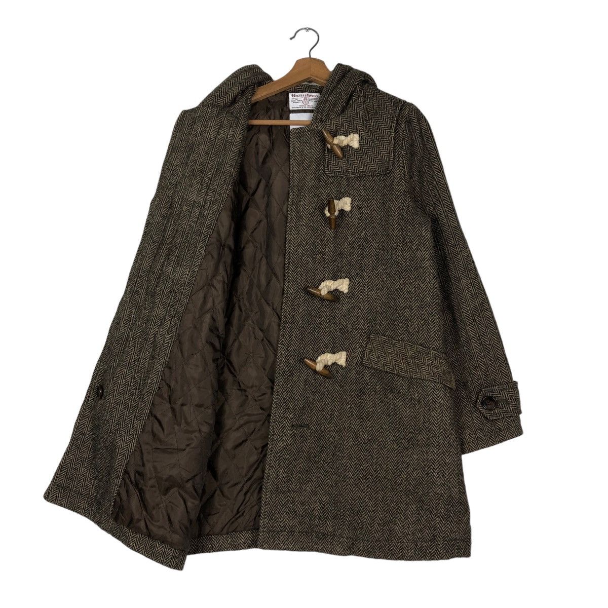 Harris Tweed 📌VINTAGE LONG JACKET WOOL HARRIS TWEED Size US M / EU 48-50 / 2 - 8 Thumbnail