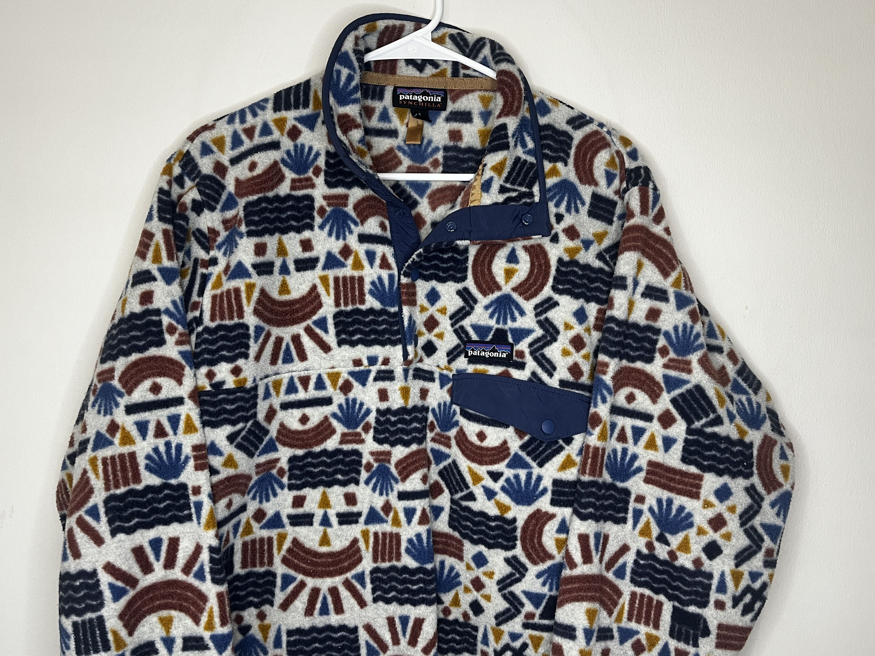 Patagonia × Vintage Vintage Patagonia Synchilla Protected Peaks Fleece Size US S / EU 44-46 / 1 - 2 Thumbnail