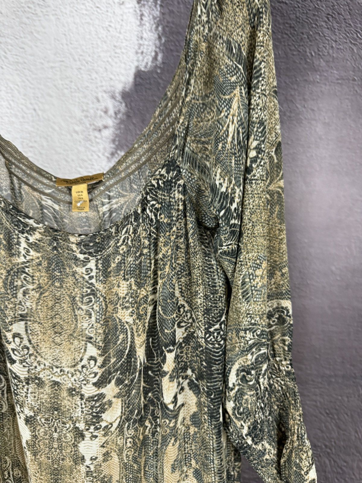 H&M Roberto Cavalli at H&M Shoulderless Dress Silk Ornament Size M / US 6-8 / IT 42-44 - 9 Thumbnail