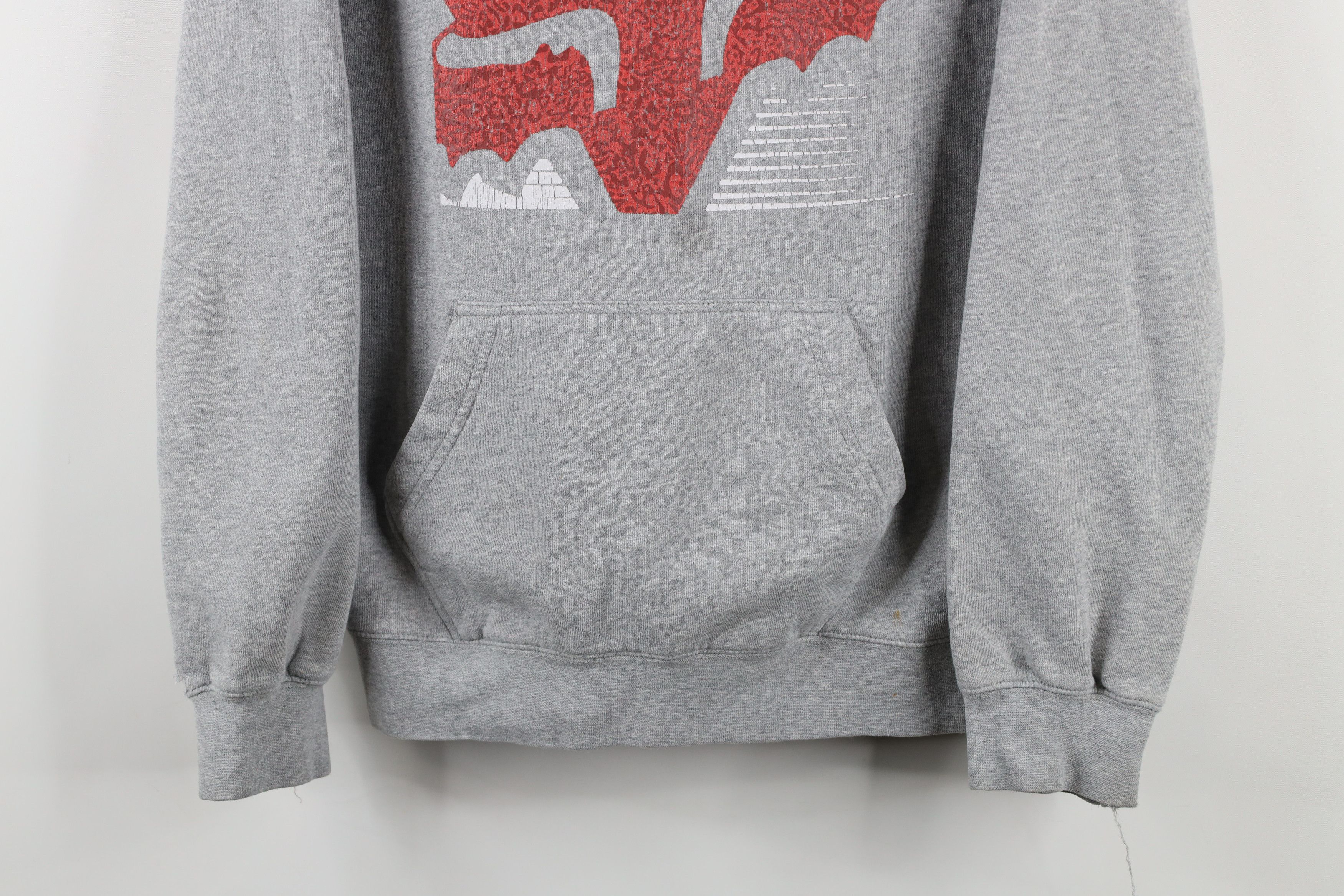 Fox Racing × Vintage Vintage Fox Racing Big Logo Hoodie Sweatshirt Heather Gray Size US S / EU 44-46 / 1 - 3 Thumbnail