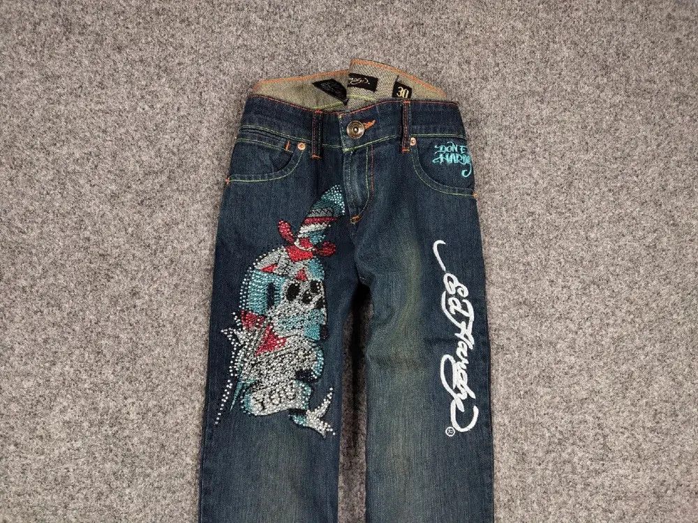 Ed Hardy Ed Hardy x Christian Audigier Vintage Tattoo Denim Jeans Size US 30 / EU 46 - 2 Thumbnail