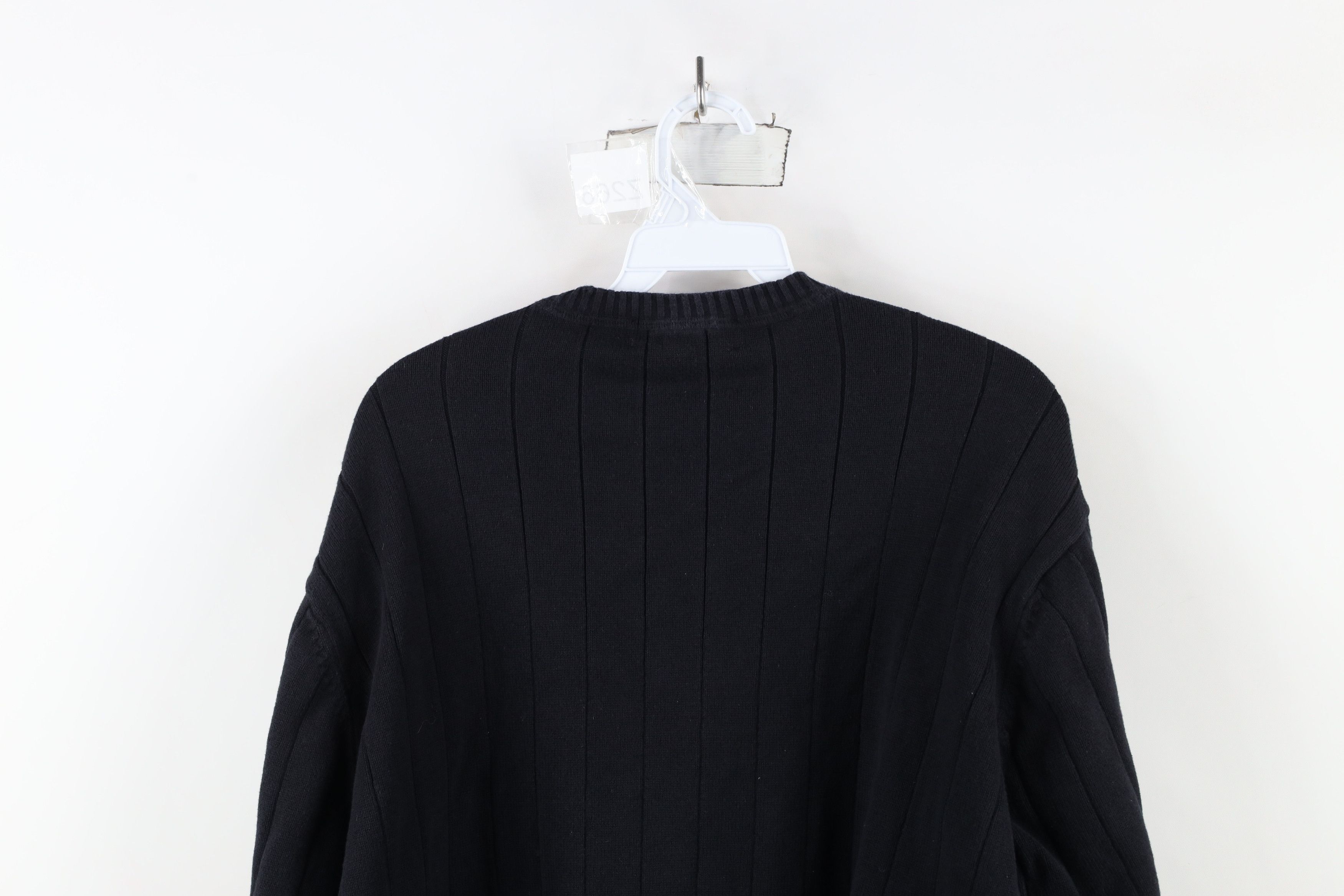 Vintage Vintage 90s Streetwear Cotton Ribbed Knit Crewneck Sweater Size US L / EU 52-54 / 3 - 6 Thumbnail