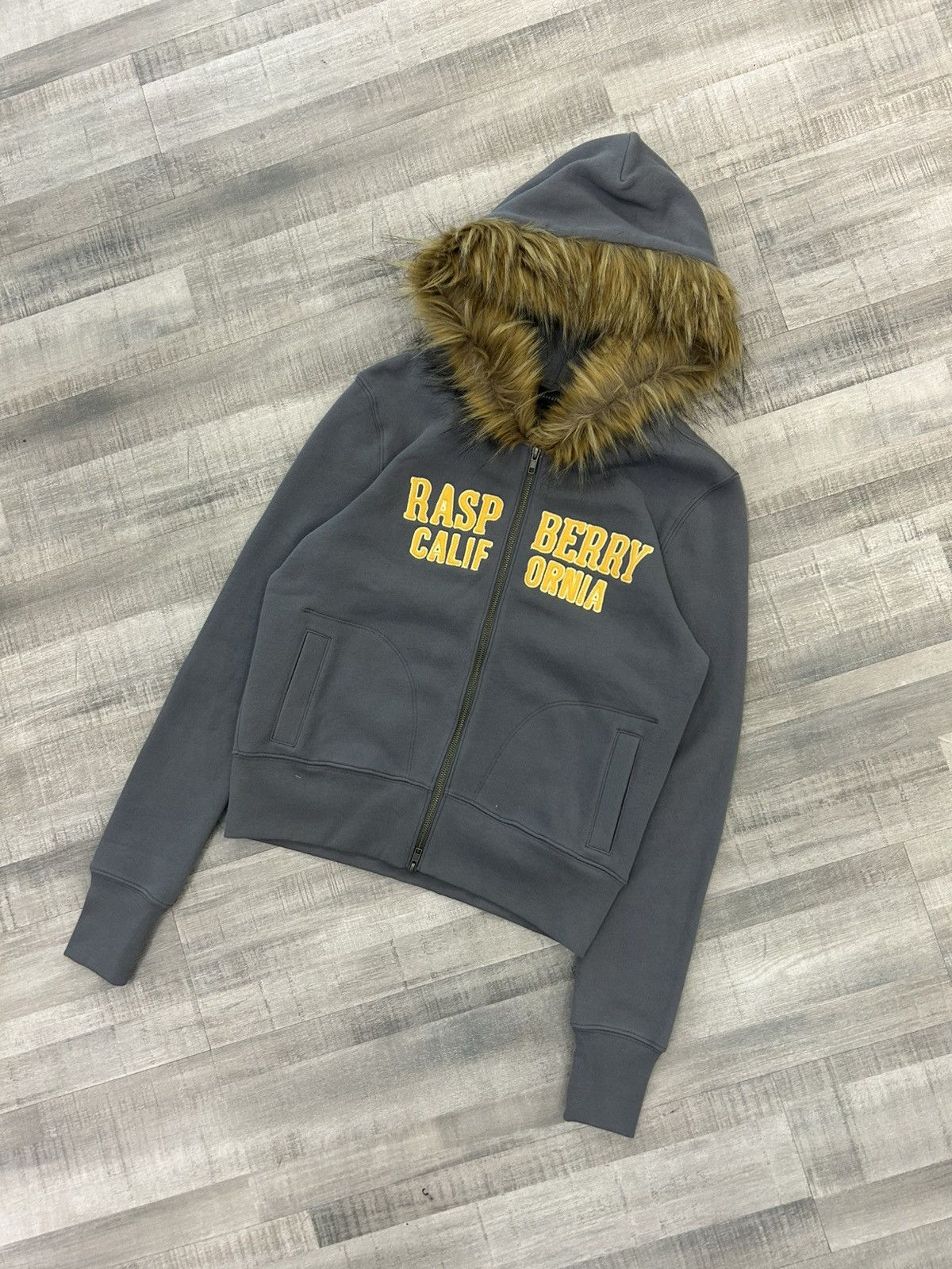 The GV Gallery The GV Gallery Womens Paris Hilton Faux Fur Zip Up Hoodie Size L / US 10 / IT 46 - 1 Thumbnail
