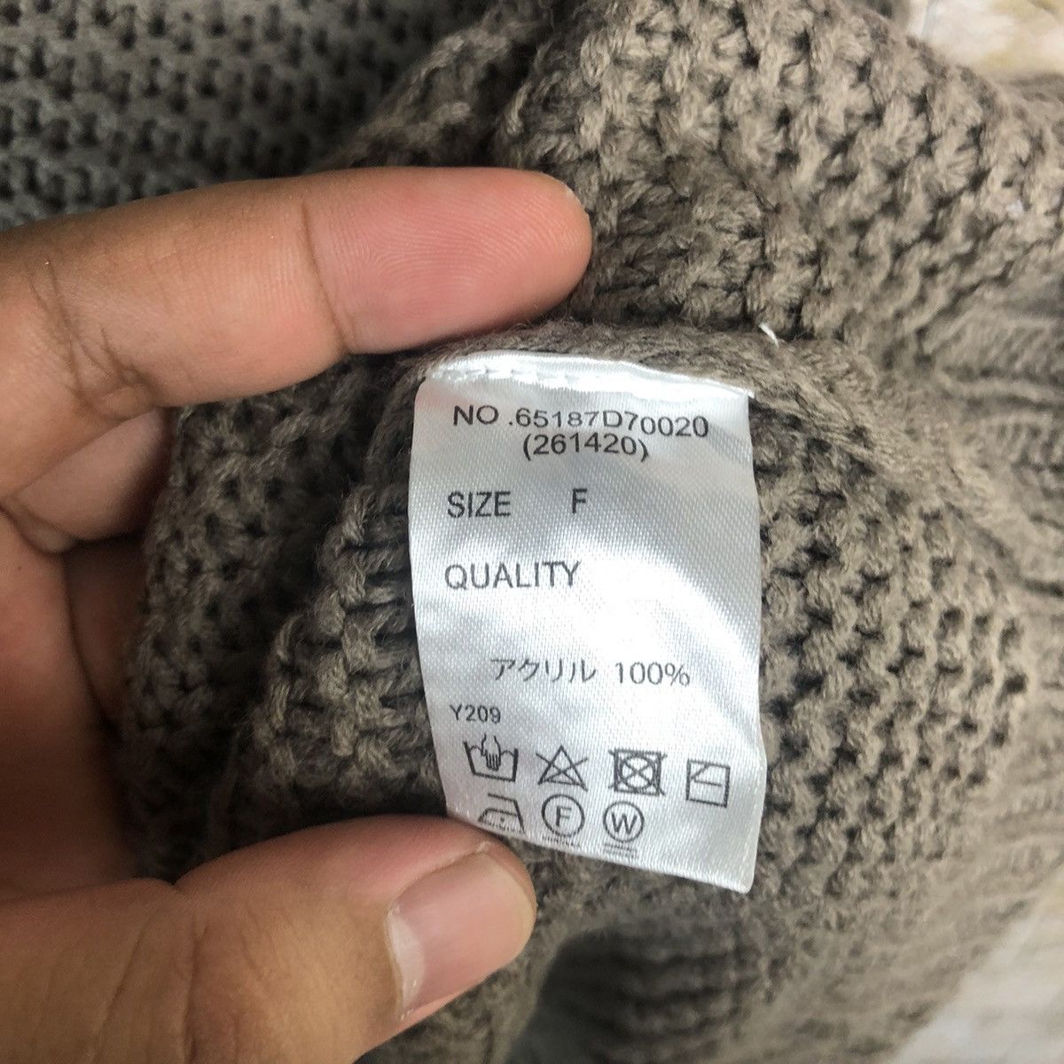 Sugar Spoon Brown baggy Cardigan Knitwear #A194