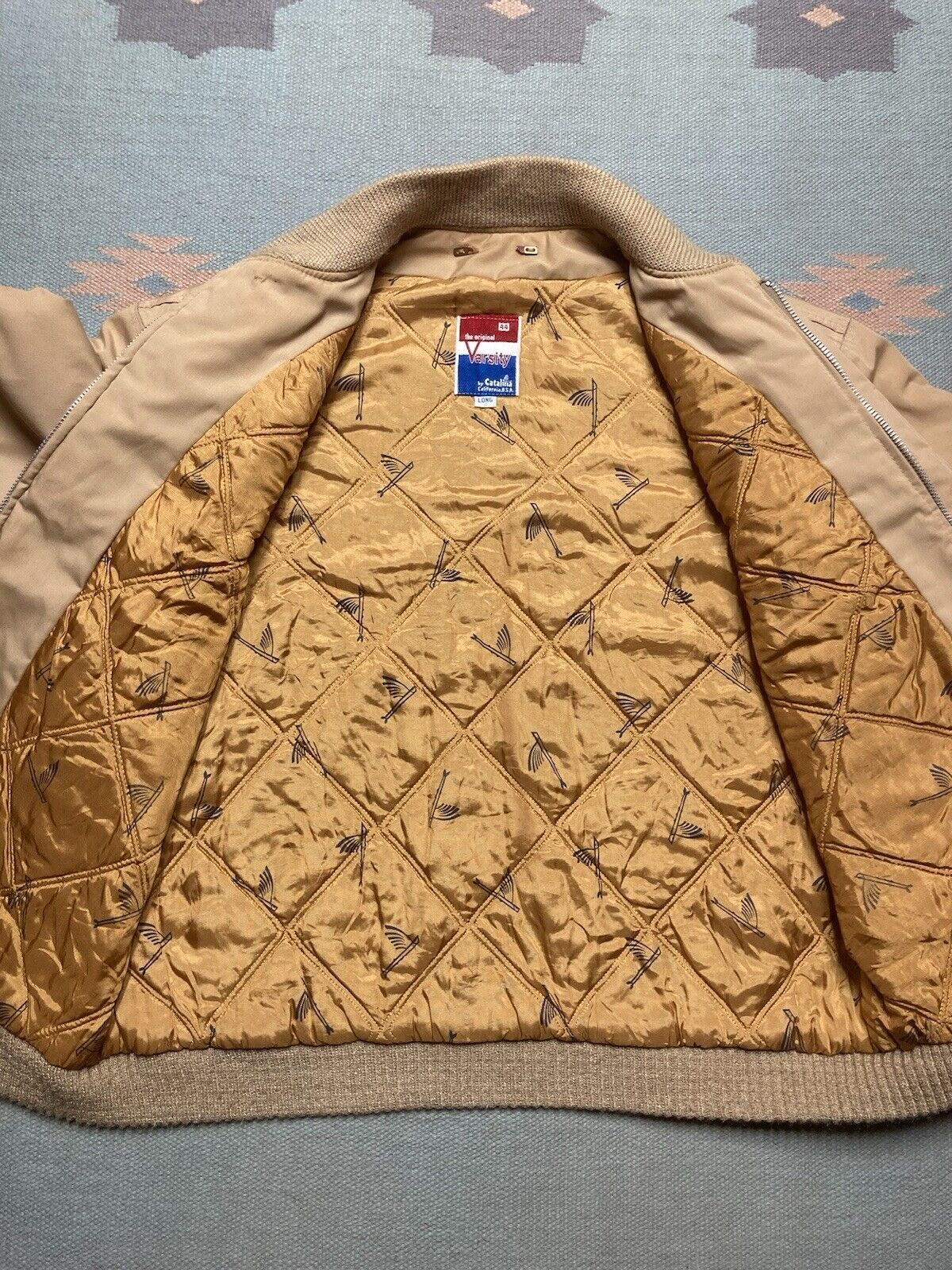 Catalina × Vintage 70s Catalina varsity jacket bomber quilted insulat 44 long L Size US L / EU 52-54 / 3 - 8 Thumbnail