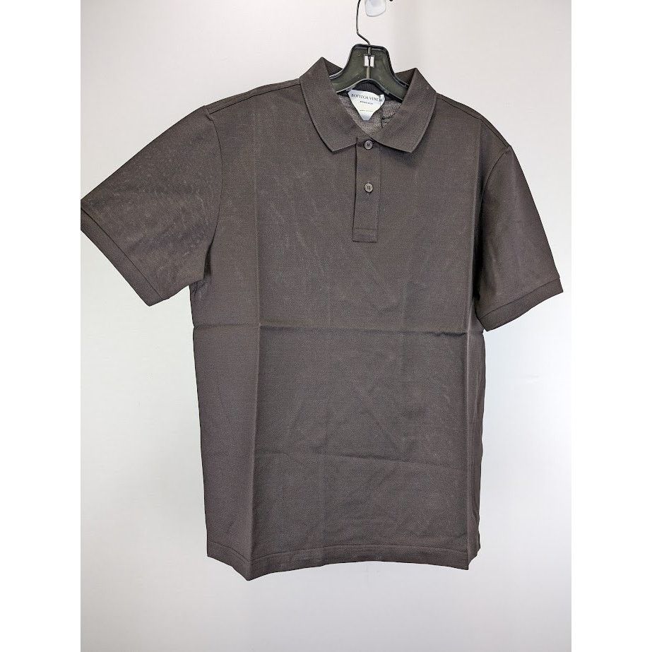 Bottega Veneta o1rshd1 Polo Dry Piquet in Dark Brown Size US M / EU 48-50 / 2 - 8 Thumbnail