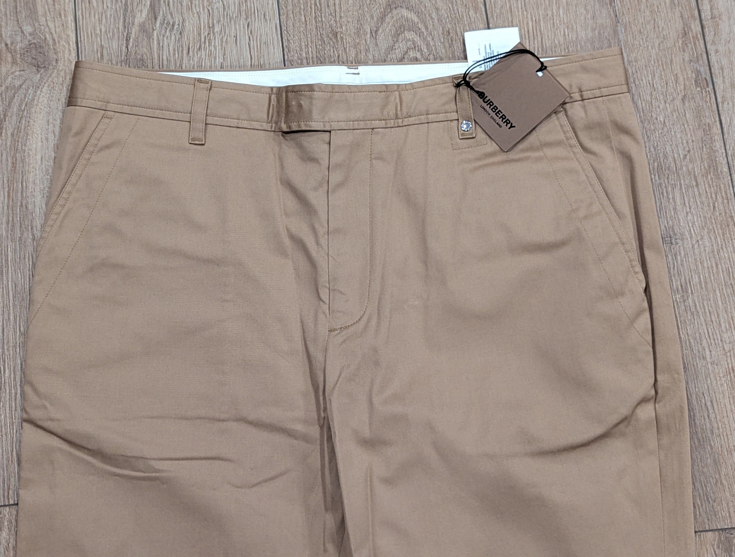 Burberry Burberry Embroidered Logo Tailored Pants Camel 54 US 38 Size US 38 / EU 54 - 2 Thumbnail