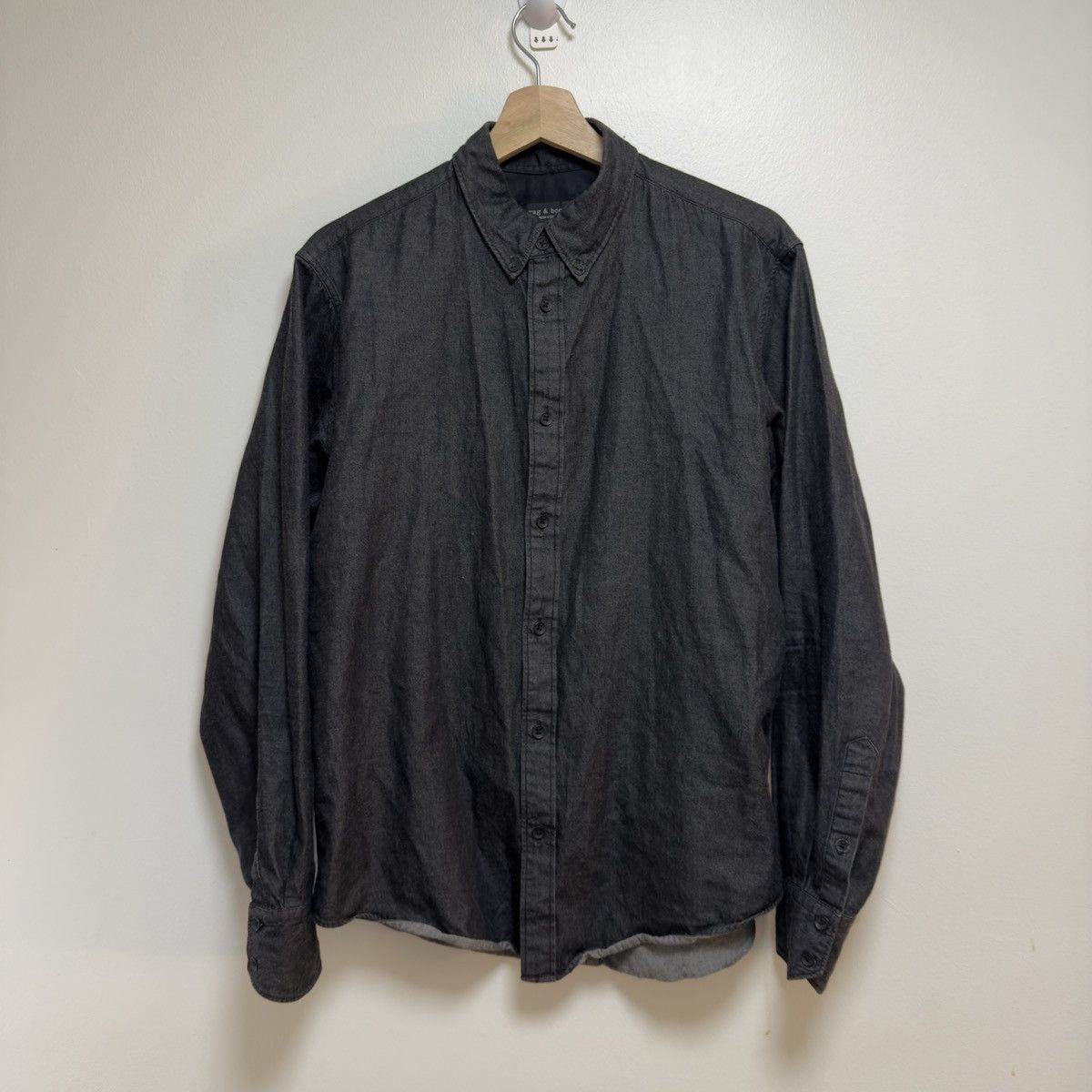 Rag & Bone Rag & Bone Black Cotton Twill Button Up Shirt Fit 2 Medium Size US M / EU 48-50 / 2 - 1 Thumbnail