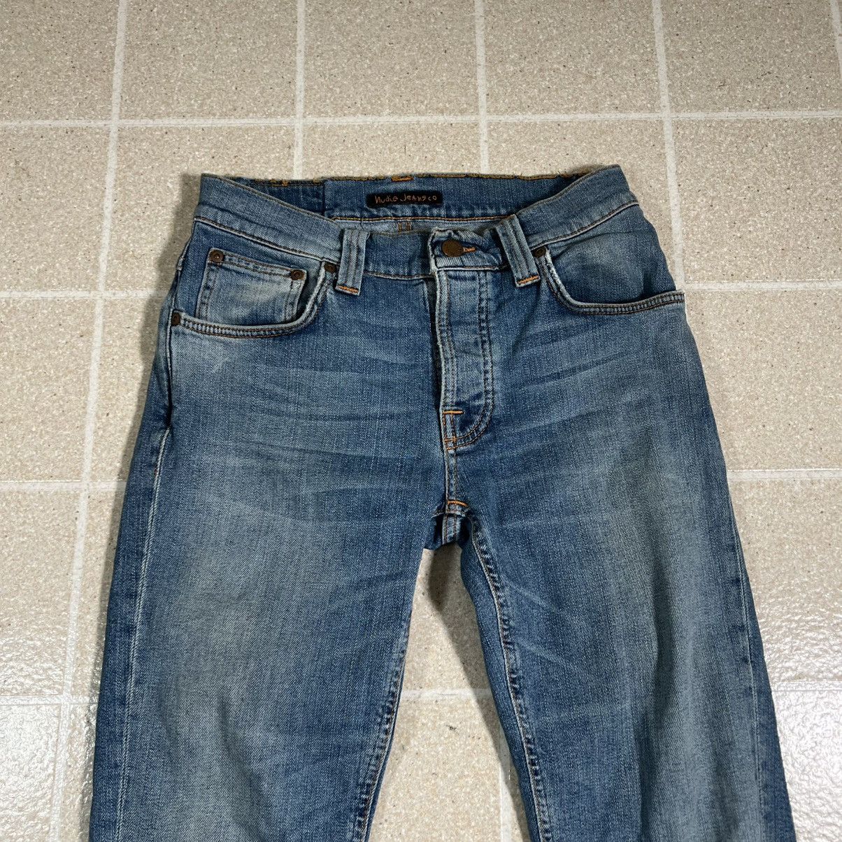 Nudie Jeans Nudie Jeans Grim Tim Salty Stone Blue Men Jeans 26 / 30 Size US 26 / EU 42 - 4 Thumbnail