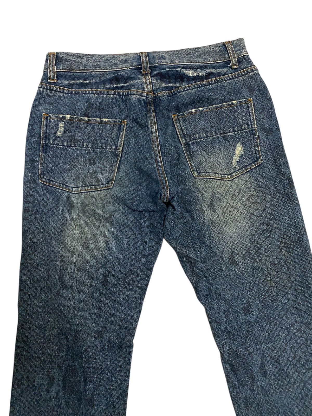 Schlussel Schlussel Snake Design Japanese Denim Jeans Size US 30 / EU 46 - 4 Thumbnail
