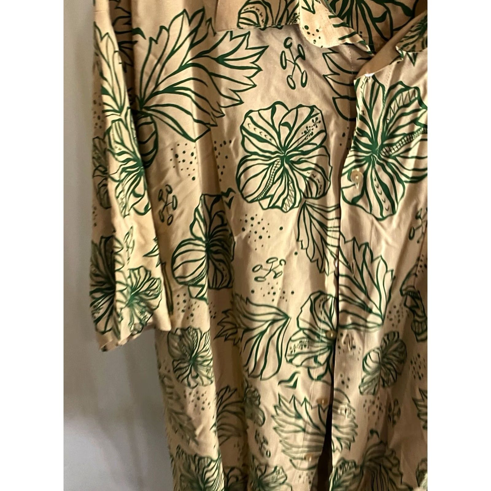 Vintage Missing Polynesia HAND MADE Indonesia BUTTON UP SHIRT 3XL SHORT SLEEVE Length34 Men Sharp Size US XXL / EU 58 / 5 - 3 Thumbnail