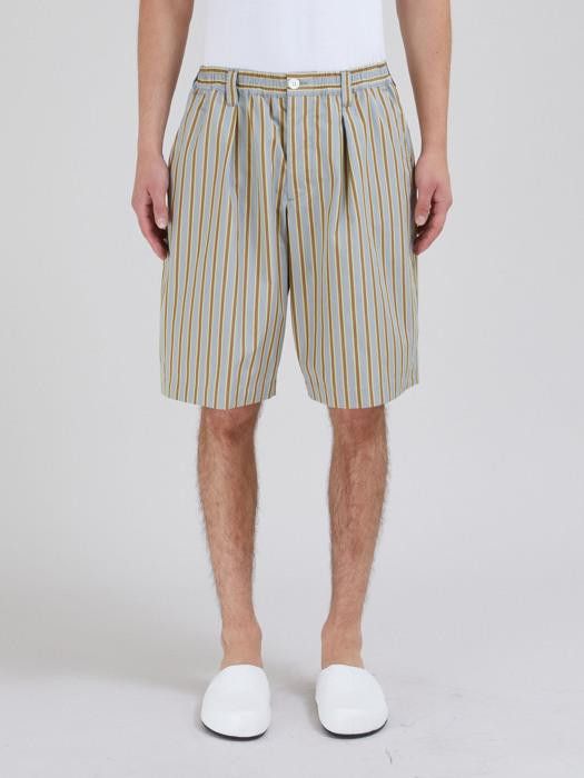 Marni o1w1db11125 Striped Cotton Poplin Shorts in Grey Size US 36 / EU 52 - 1 Thumbnail