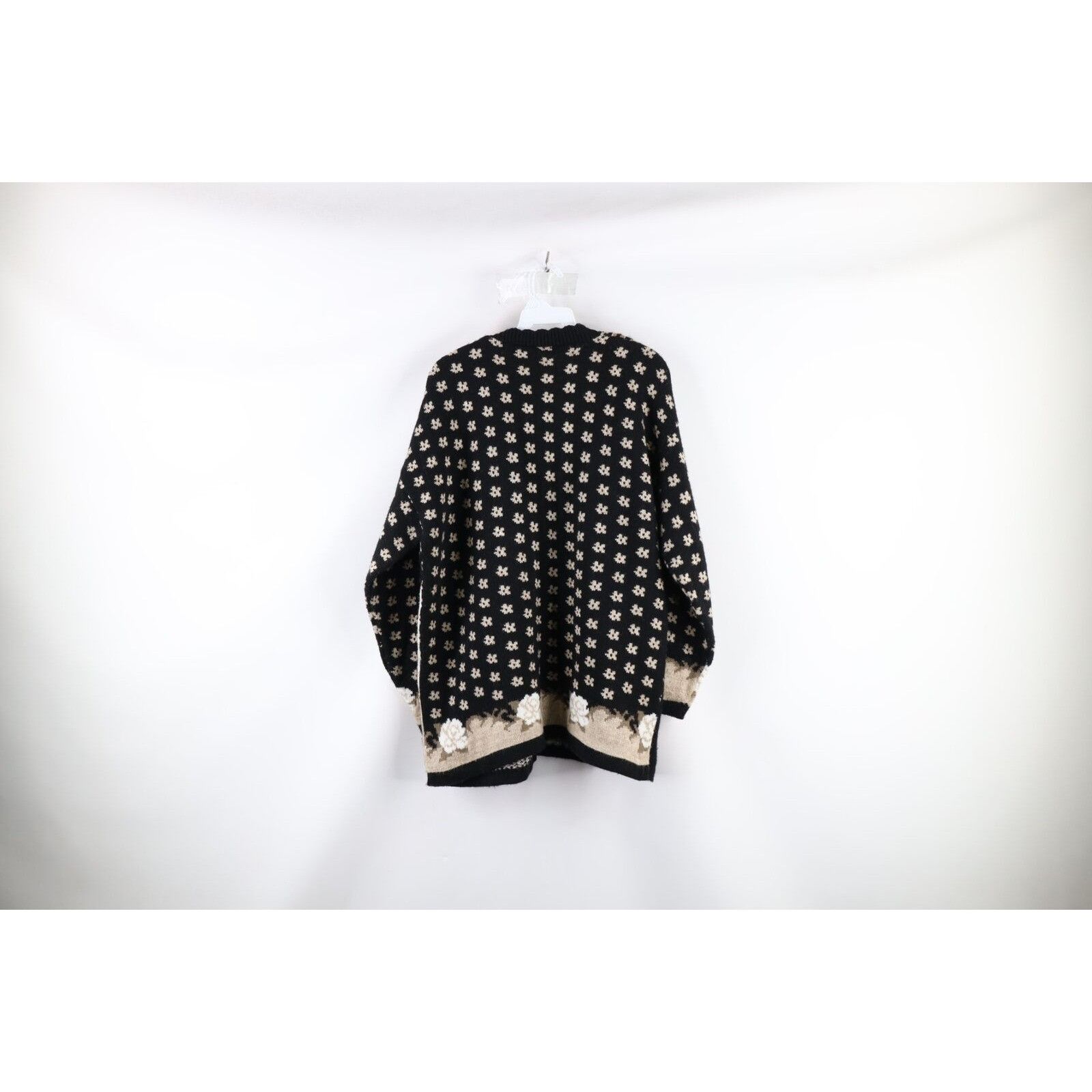 Vintage Vintage 90s Streetwear Flower Knit Cardigan Sweater Size S / US 4 / IT 40 - 5 Thumbnail