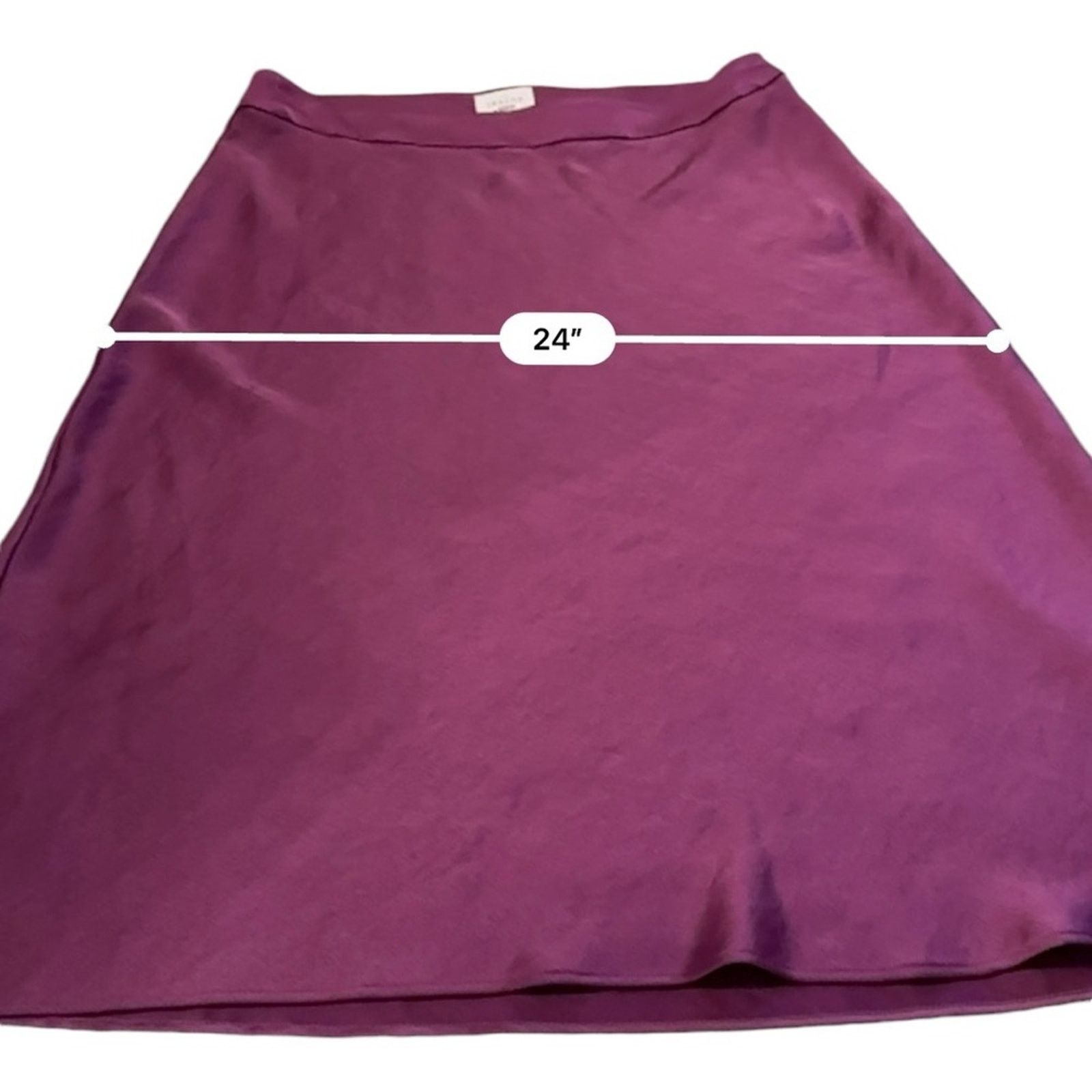 Sezane Sezane Sandy Purple Silky Side Zip Midi Skirt Sz 44 FR Size 32" / US 10 / IT 46 - 12 Thumbnail
